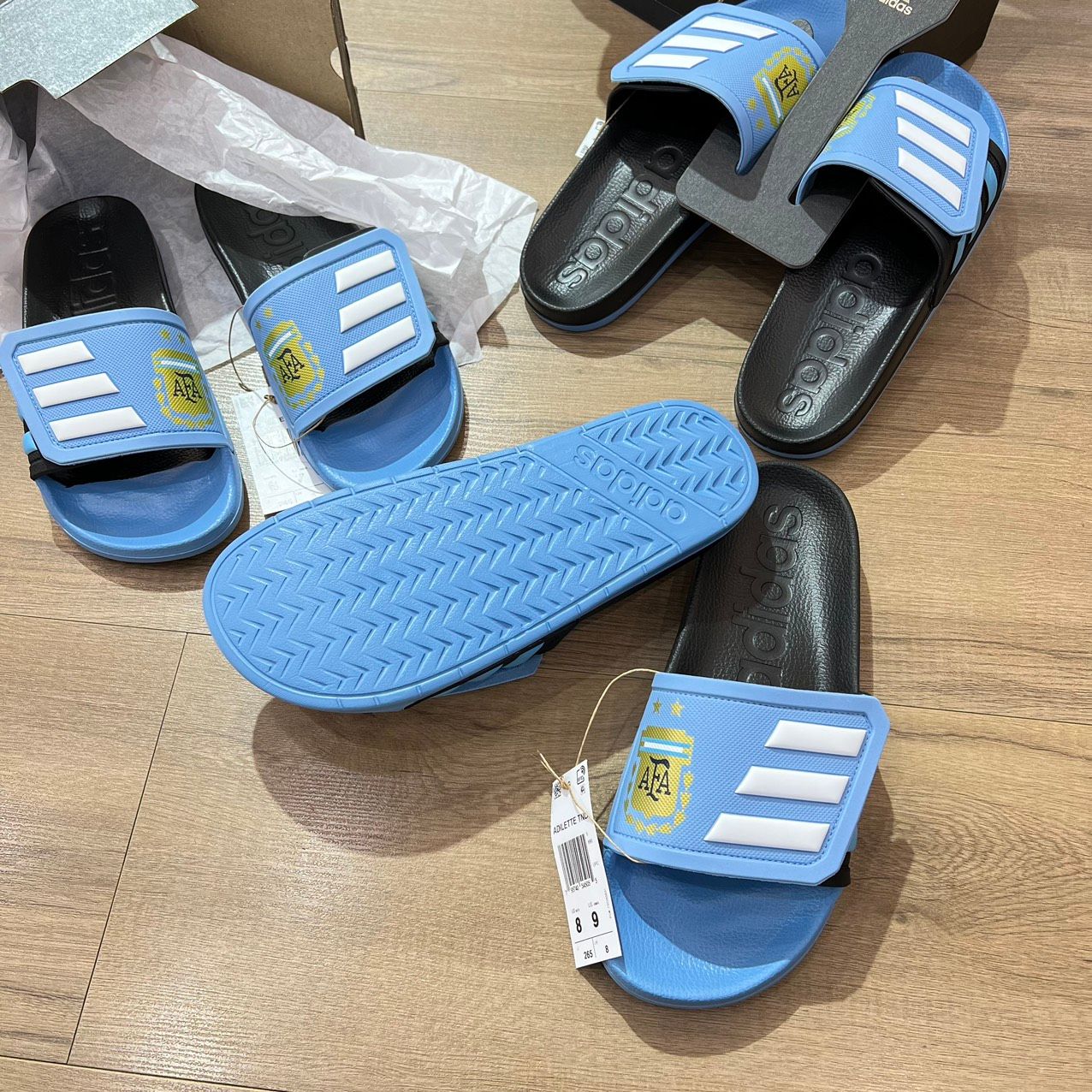 0801 - HÀNG CHÍNH HÃNG - DÉP ADIDAS TND - MÀU XANH DƯƠNG - ARGENTINA - CODE: GX9705