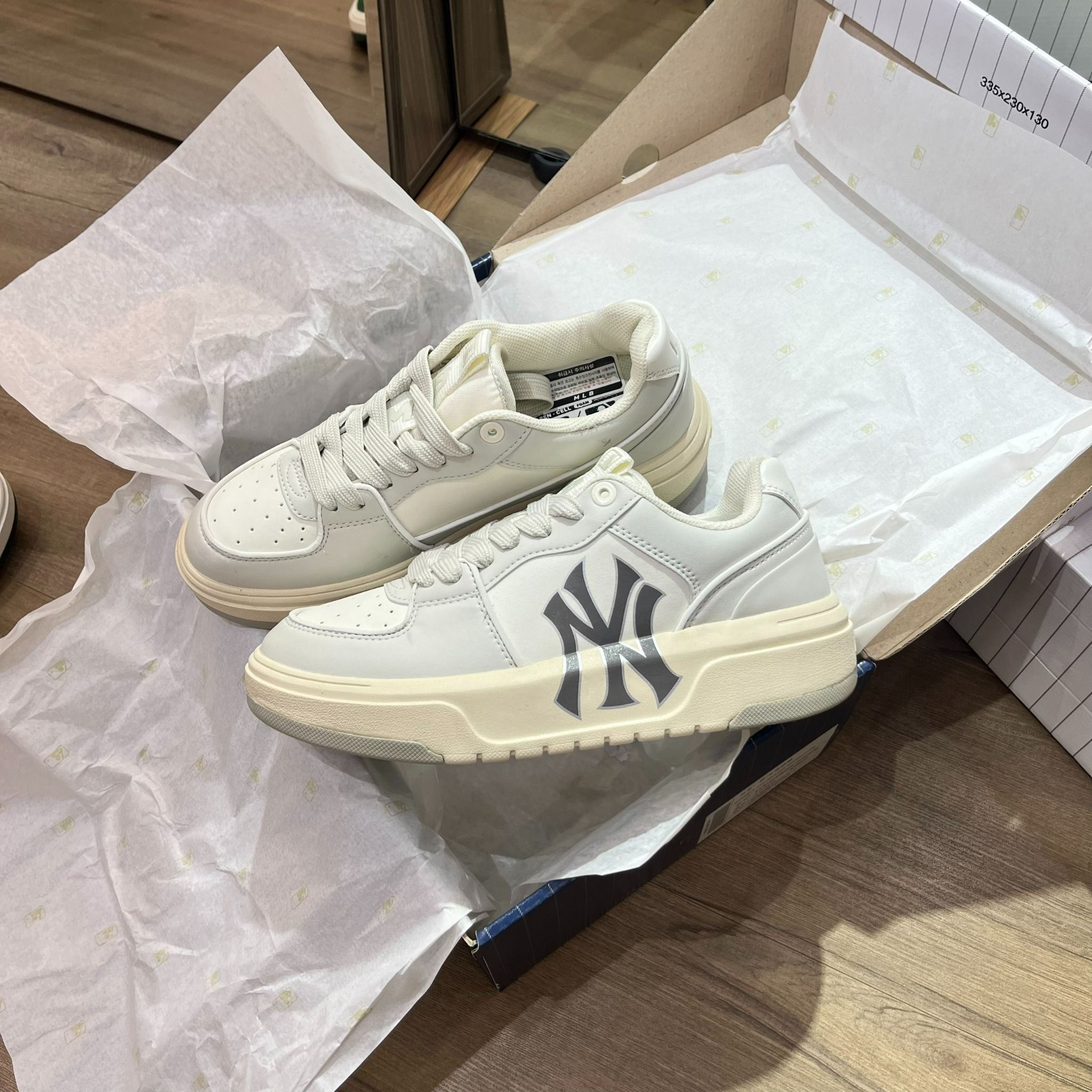 0823 - HÀNG CHÍNH HÃNG - GIÀY MLB CHUNKY LINER MÀU XÁM VINTAGE 2023 *GREY/BEIGE* - CODE: 3ASXCLB3N