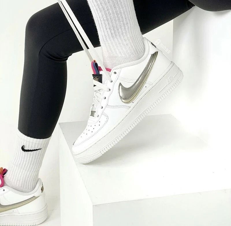 0830 - HÀNG CHÍNH HÃNG - GIÀY NIKE AIR FORCE 1 ‘SILVER & GOLD’ MÀU TRẮNG KEM - *WHITE* - CODE: DH9595-001