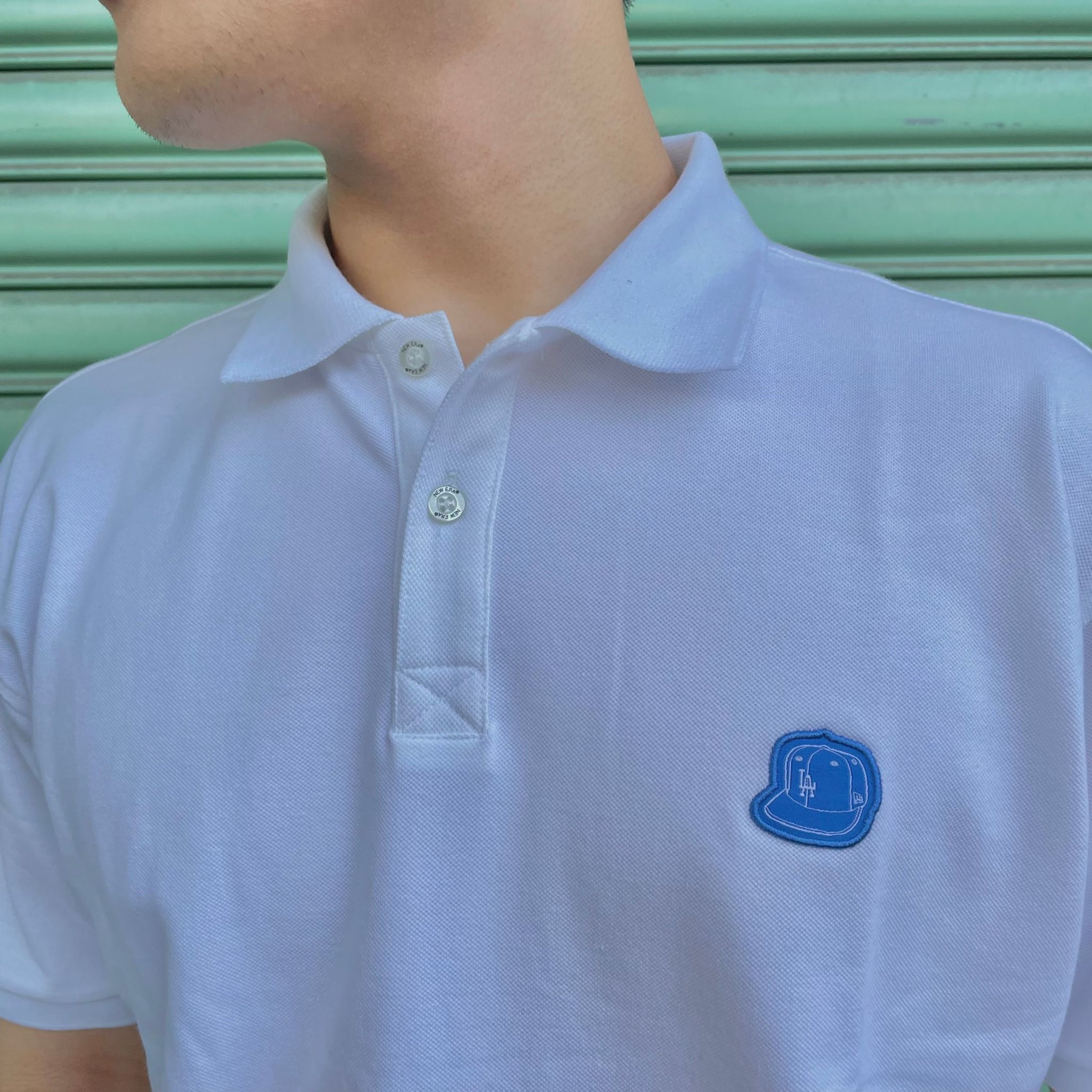  0833 - HÀNG CHÍNH HÃNG - ÁO POLO NEW ERA LOGO NÓN *MÀU TRẮNG* - CODE: 13113670 