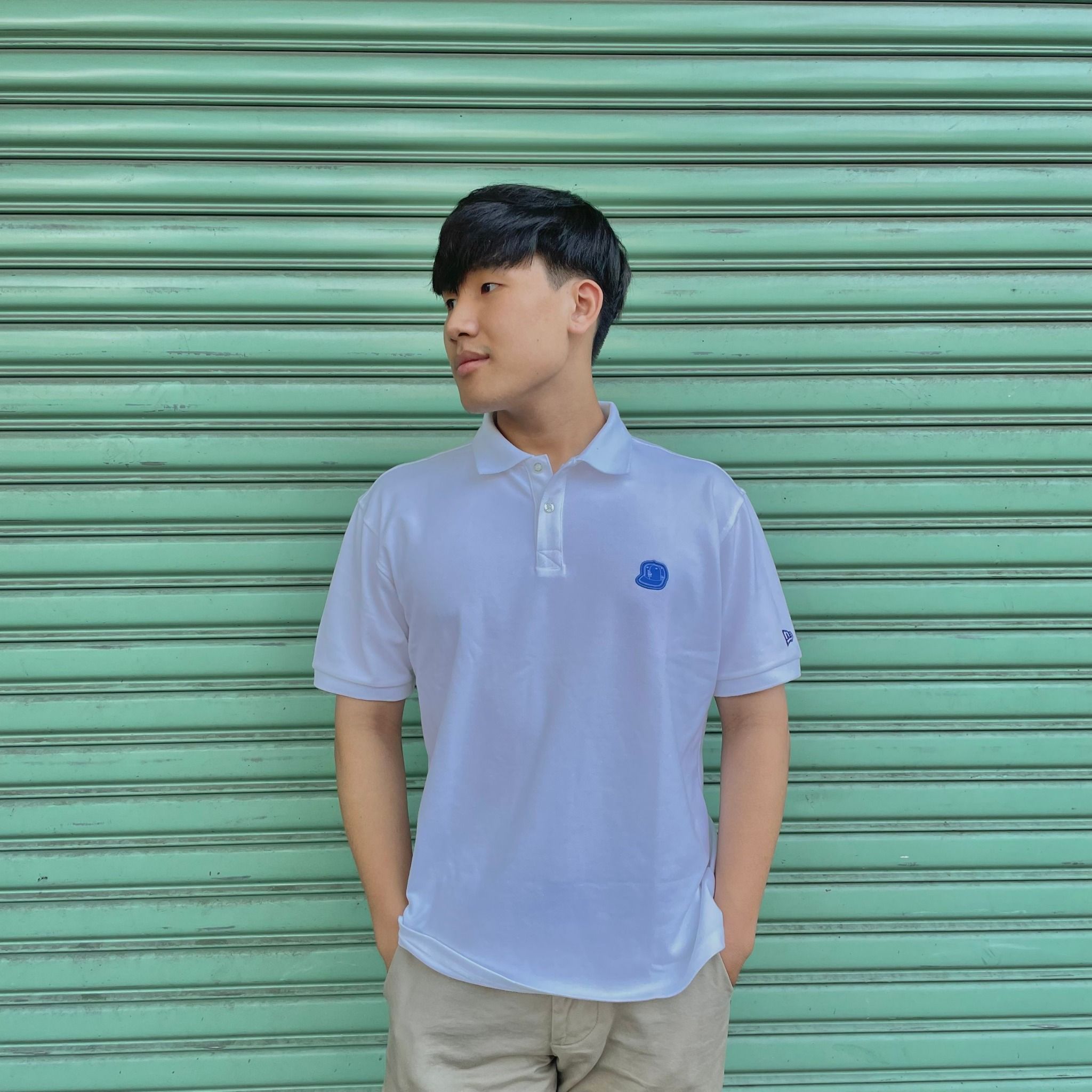 0833 - HÀNG CHÍNH HÃNG - ÁO POLO NEW ERA LOGO NÓN *MÀU TRẮNG* - CODE: 13113670