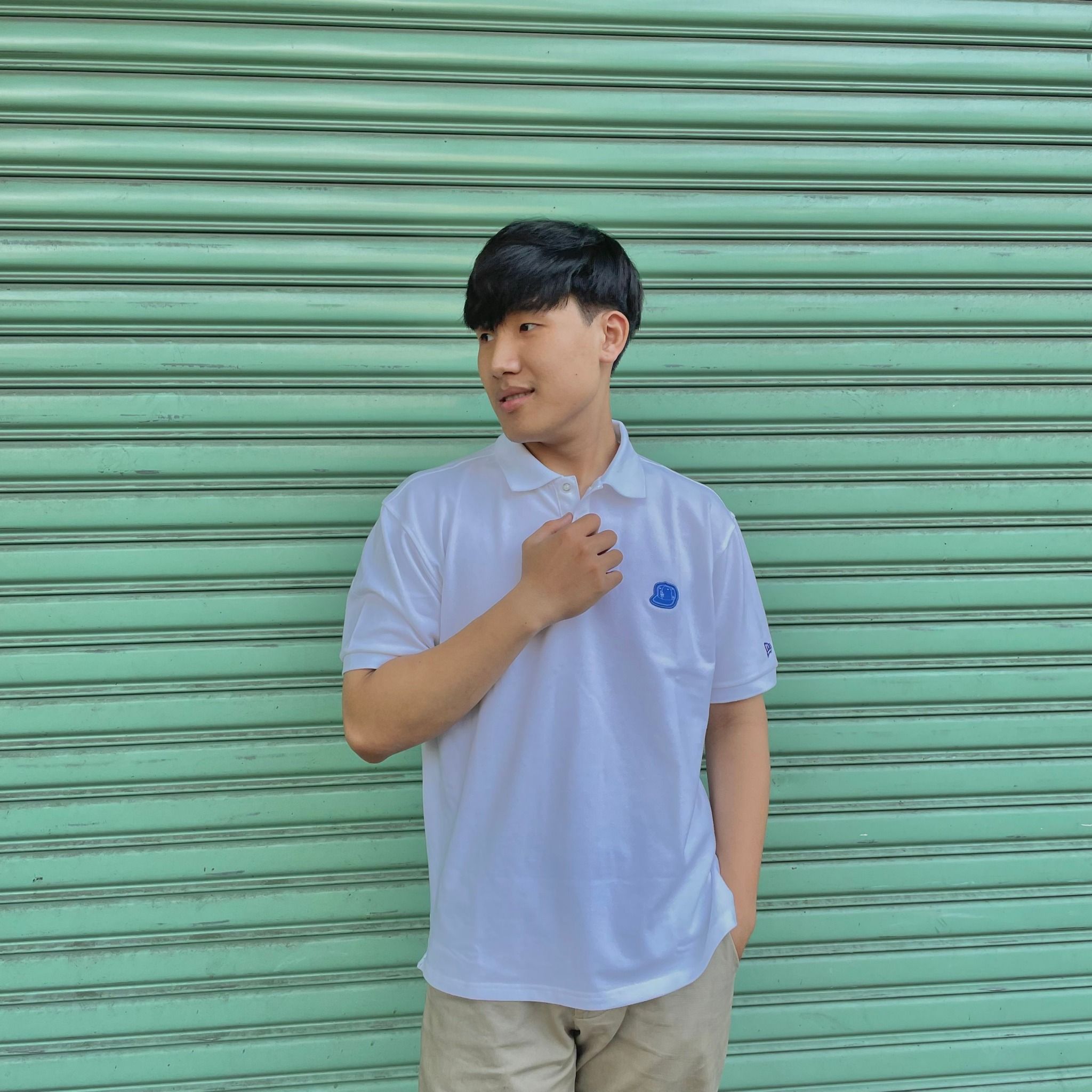 0833 - HÀNG CHÍNH HÃNG - ÁO POLO NEW ERA LOGO NÓN *MÀU TRẮNG* - CODE: 13113670
