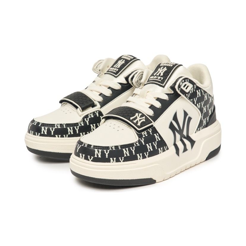 0836 - HÀNG CHÍNH HÃNG - GIÀY MLB CHUNKY LINER MID MONOGRAM MÀU ĐEN TRẮNG - *BLACK/WHITE* - CODE: 3ASXLM13N-50BKS
