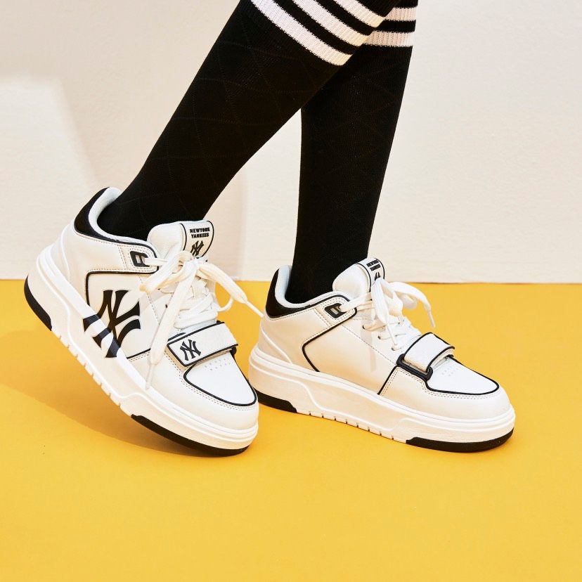 0835 - HÀNG CHÍNH HÃNG - GIÀY MLB CHUNKY LINER MID MÀU OFFWHITE - *BLACK/WHITE* - CODE: 3ASXLMB3N-50BKS