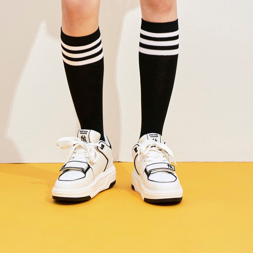 0835 - HÀNG CHÍNH HÃNG - GIÀY MLB CHUNKY LINER MID MÀU OFFWHITE - *BLACK/WHITE* - CODE: 3ASXLMB3N-50BKS