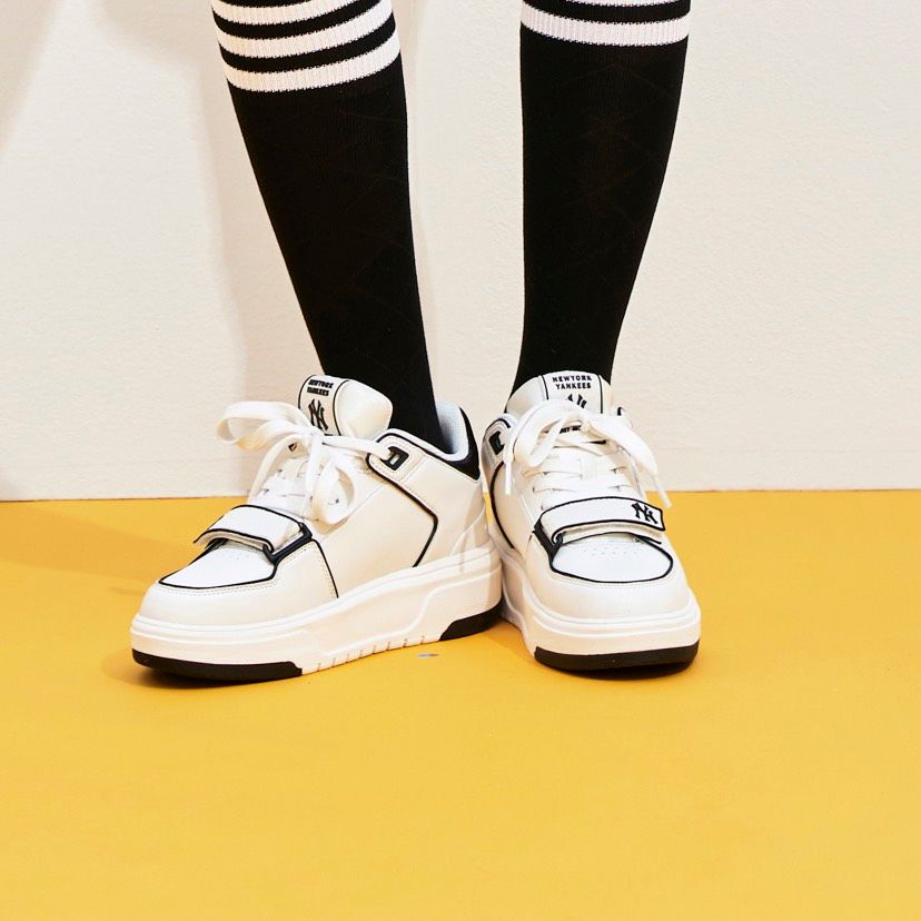 0835 - HÀNG CHÍNH HÃNG - GIÀY MLB CHUNKY LINER MID MÀU OFFWHITE - *BLACK/WHITE* - CODE: 3ASXLMB3N-50BKS