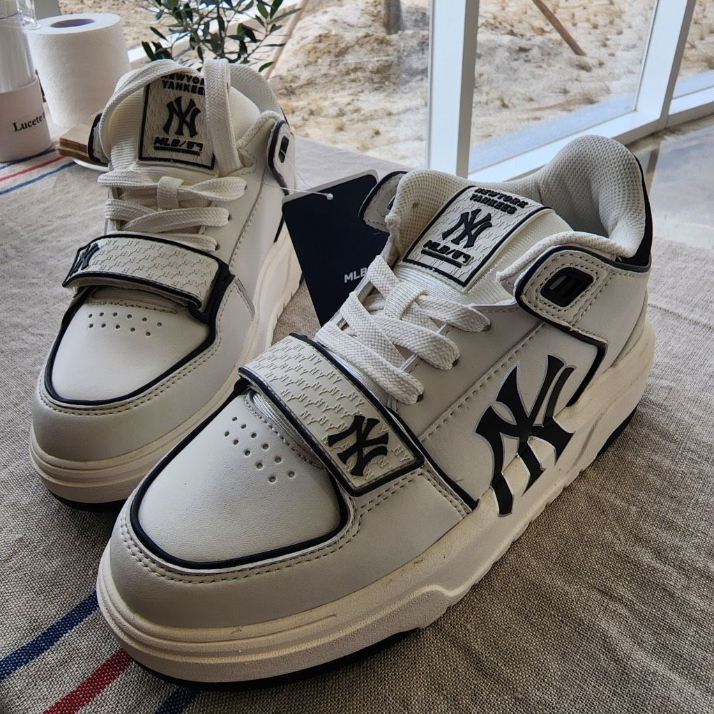 0835 - HÀNG CHÍNH HÃNG - GIÀY MLB CHUNKY LINER MID MÀU OFFWHITE - *BLACK/WHITE* - CODE: 3ASXLMB3N-50BKS