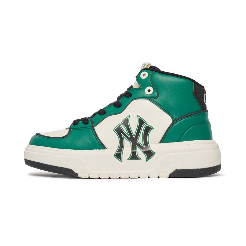 0840 - HÀNG CHÍNH HÃNG - GIÀY MLB CHUNKY LINER HIGH MONOGRAM MÀU XANH LÁ - *GREEN/BLACK* - CODE: 3ASXCB12N-50GND