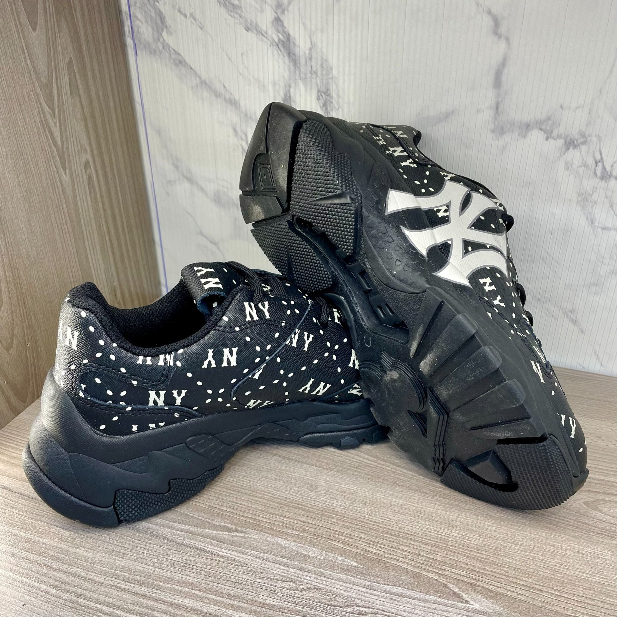 0862 - HÀNG CHÍNH HÃNG - GIÀY SNEAKER MLBSAFFIANO DIAMOND - ĐEN- * BLACK * Code: 3ASHMS13N