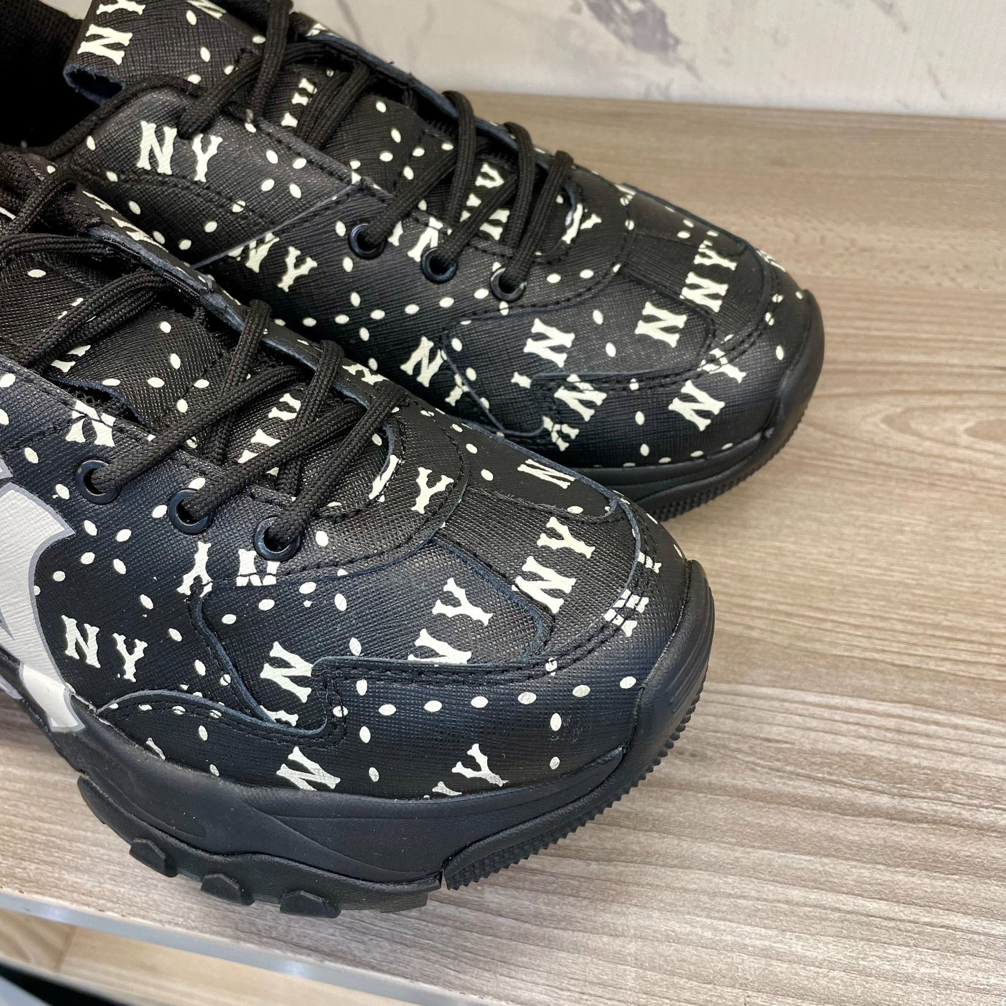 0862 - HÀNG CHÍNH HÃNG - GIÀY SNEAKER MLBSAFFIANO DIAMOND - ĐEN- * BLACK * Code: 3ASHMS13N