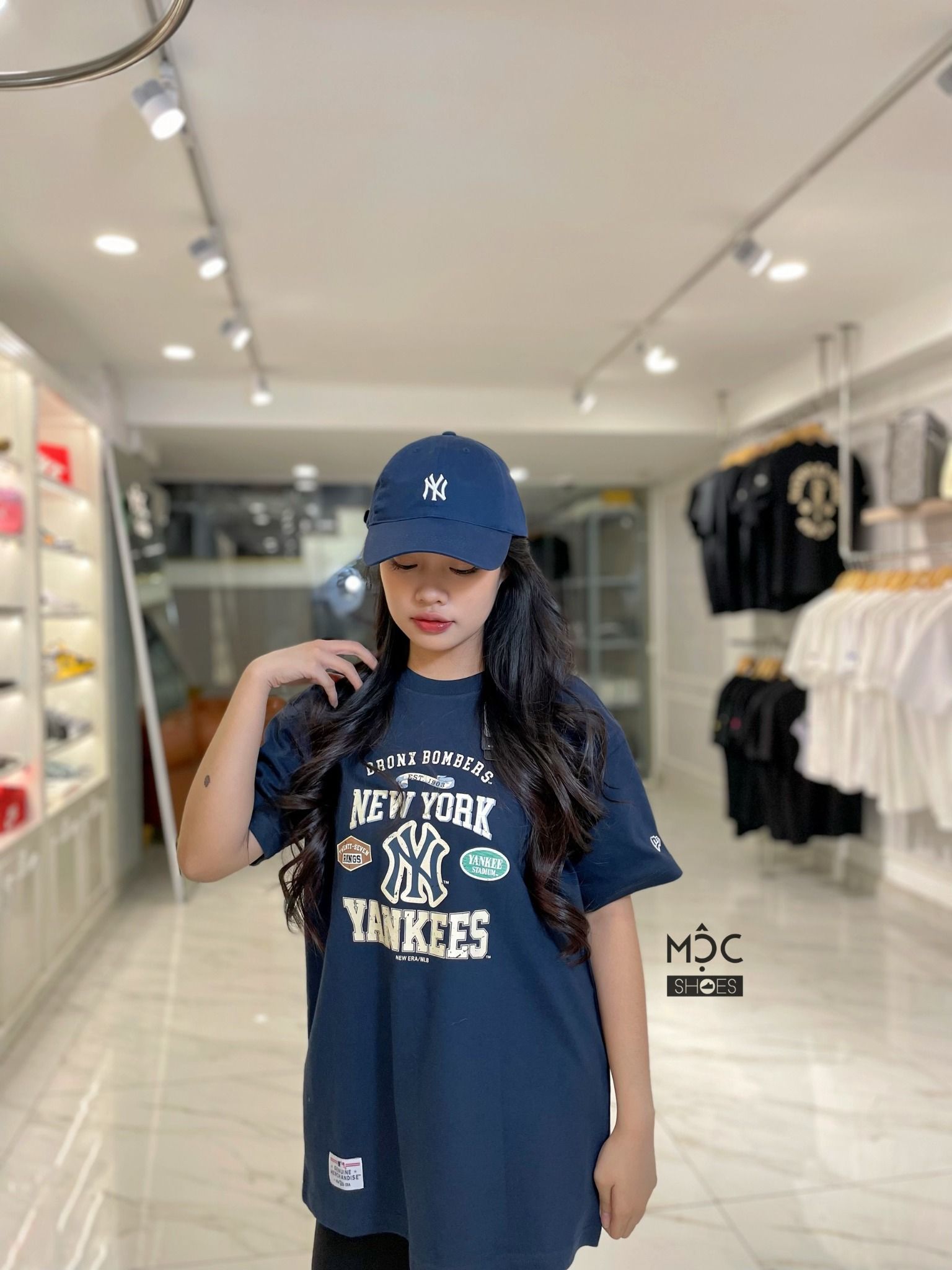 0893 - HÀNG CHÍNH HÃNG - ÁO THUN NEW ERA - SHORT SLEEVES YANKEES NY * NAVY *CODE : 13274190