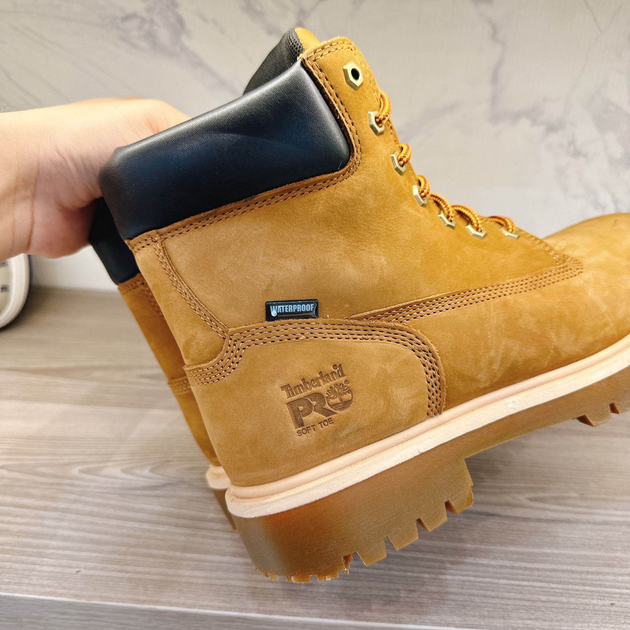  0901 - HÀNG CHÍNH HÃNG - GIÀY Boot Timberland 6 inch PRO  - CỔ CAO (6INCH) - Màu DA BÒ (ĐẬM) *NUBUCK* 