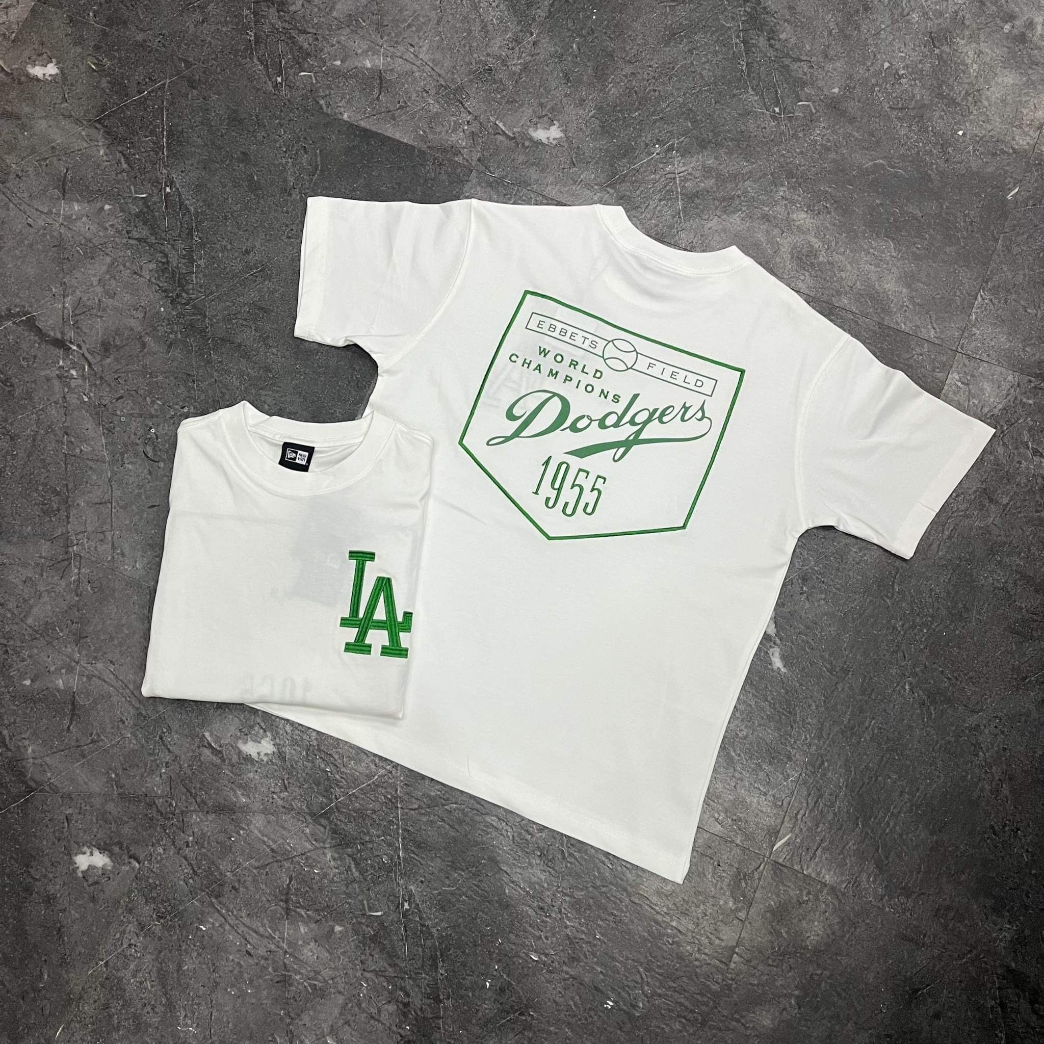 0968 - HÀNG CHÍNH HÃNG - ÁO THUN NEW ERA - LA THÊU GREEN - TRĂNG - CODE : 120046145