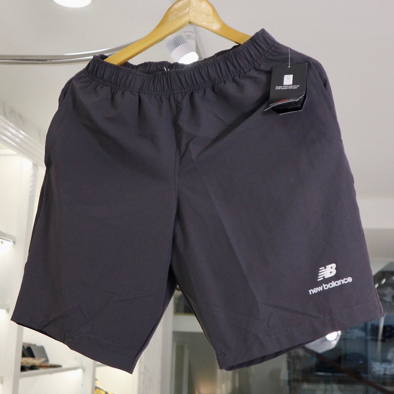 0984 - HÀNG CHÍNH HÃNG - Quần Short New Balance - *Xám đậm*