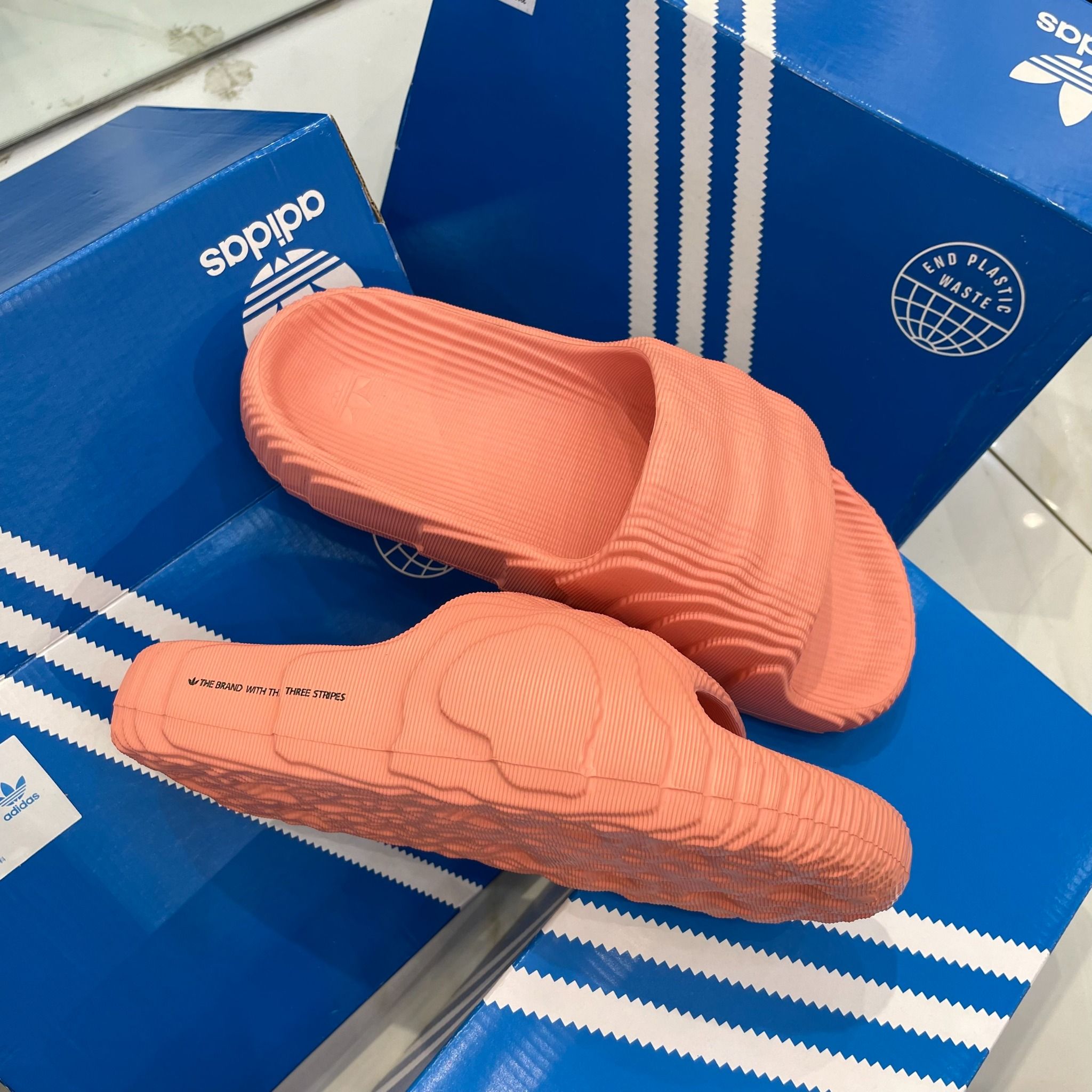 1014 - HÀNG CHÍNH HÃNG - DÉP ADIDAS 22 - BẬC THANG * HỒNG TRƠN * - CODE: HQ4671