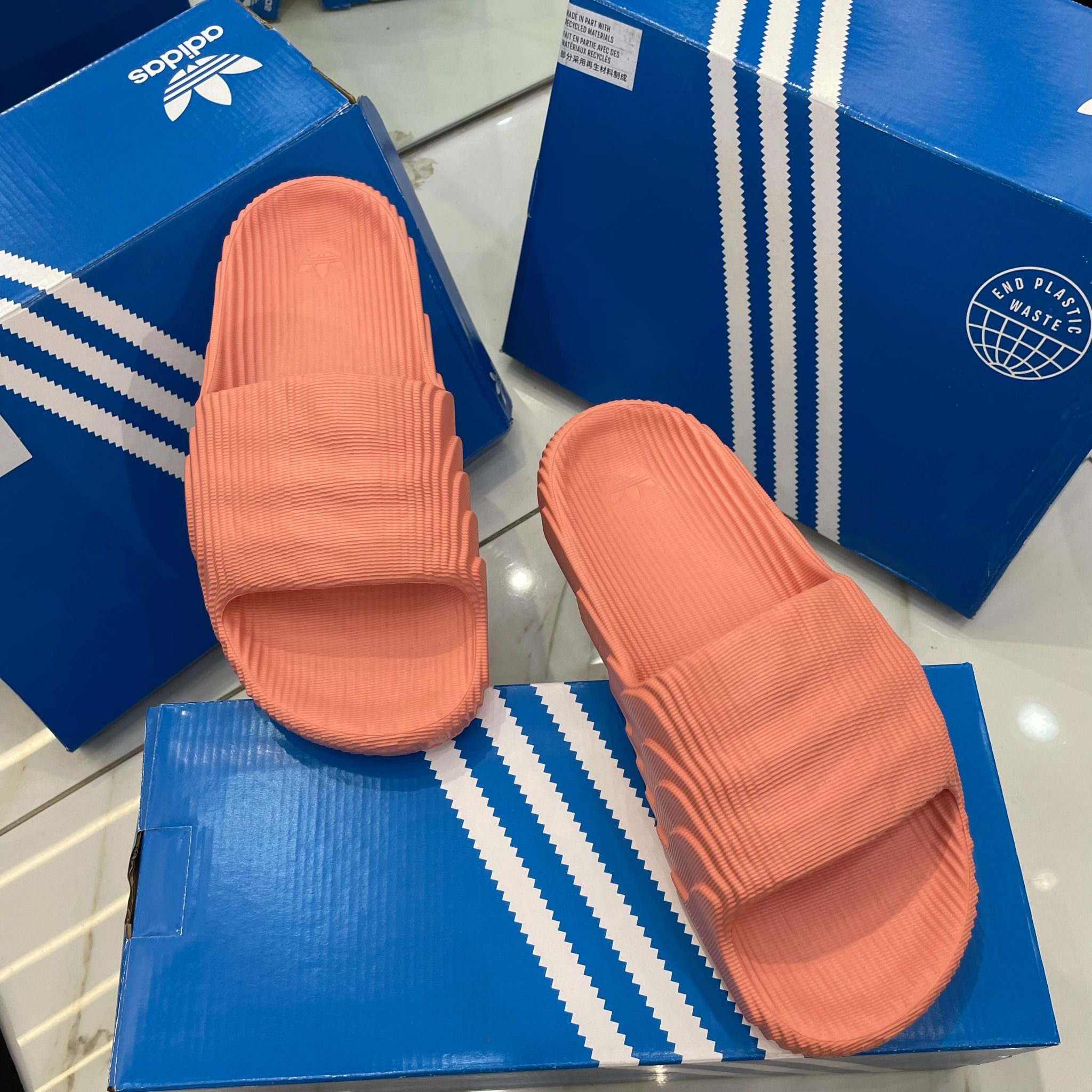 1014 - HÀNG CHÍNH HÃNG - DÉP ADIDAS 22 - BẬC THANG * HỒNG TRƠN * - CODE: HQ4671
