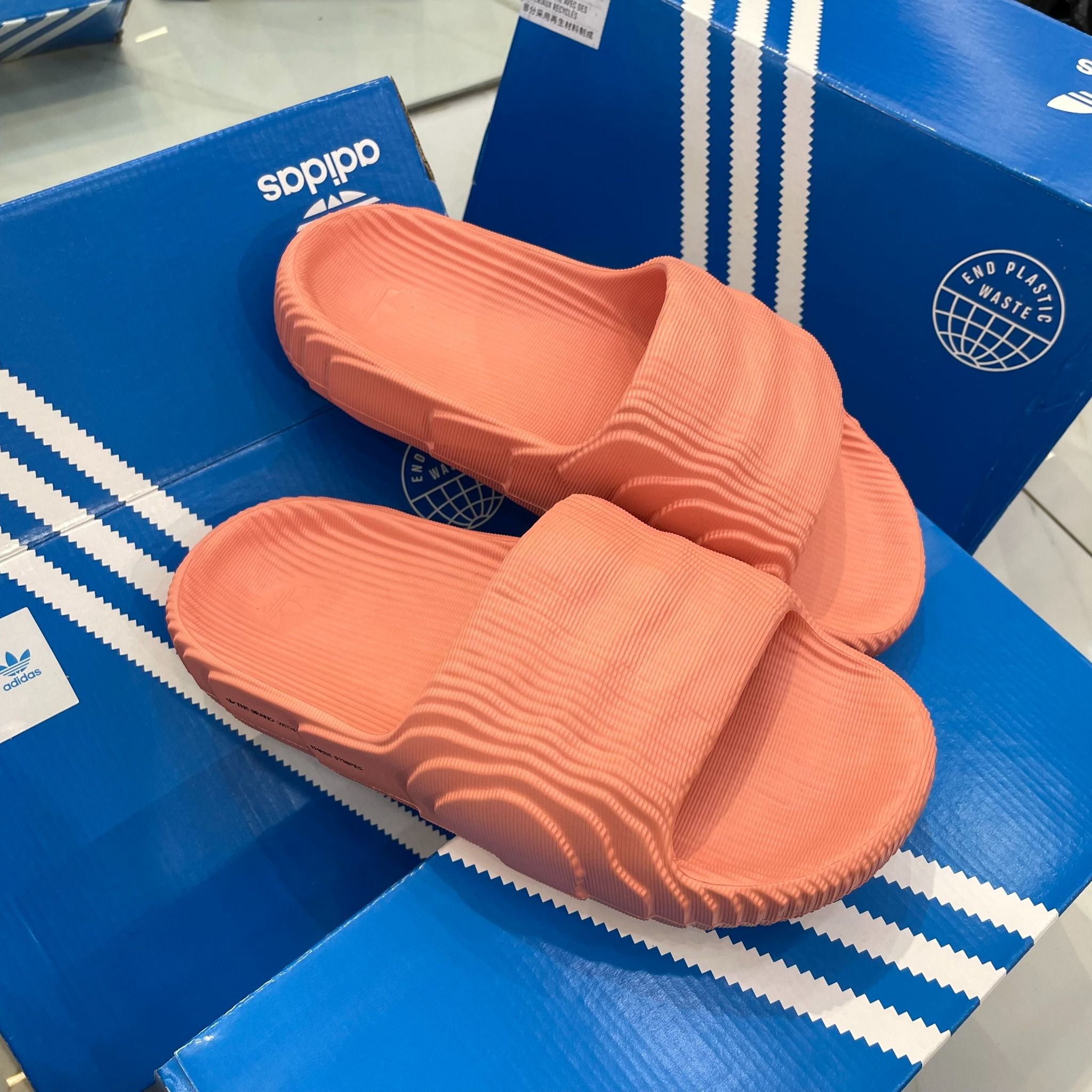 1014 - HÀNG CHÍNH HÃNG - DÉP ADIDAS 22 - BẬC THANG * HỒNG TRƠN * - CODE: HQ4671