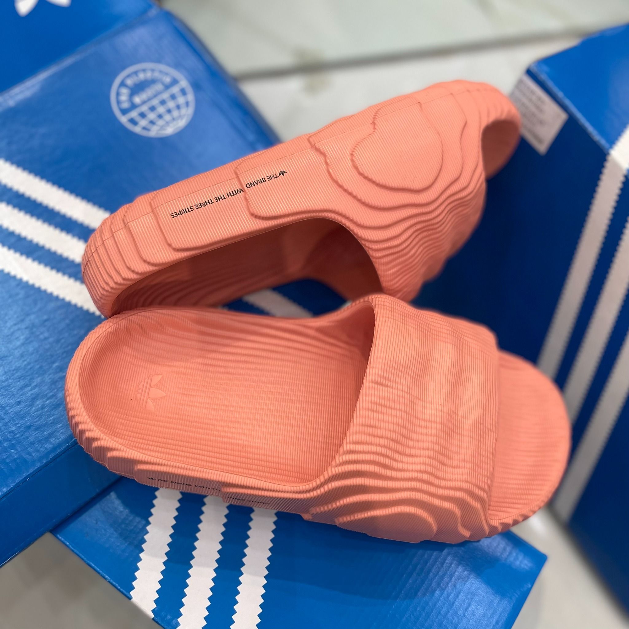 1014 - HÀNG CHÍNH HÃNG - DÉP ADIDAS 22 - BẬC THANG * HỒNG TRƠN * - CODE: HQ4671