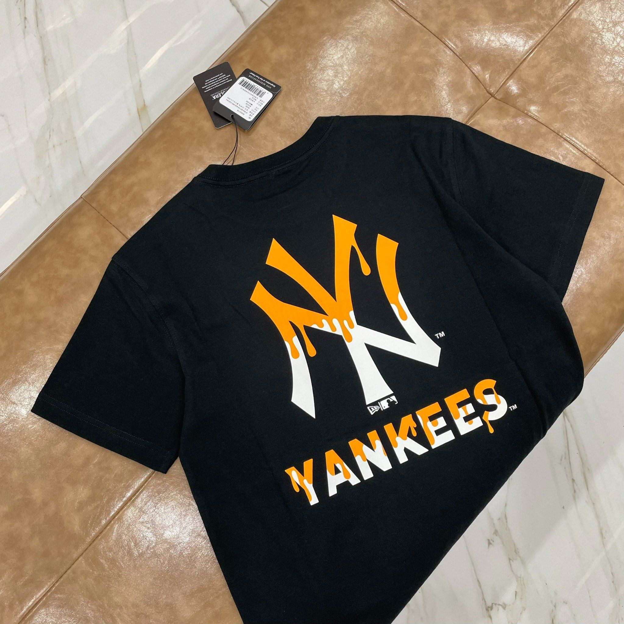 1060 - HÀNG CHÍNH HÃNG - ÁO THUN NEW ERA - NY YANKEES DRIP (CAM CHẢY) - * ĐEN * CODE: 60332179