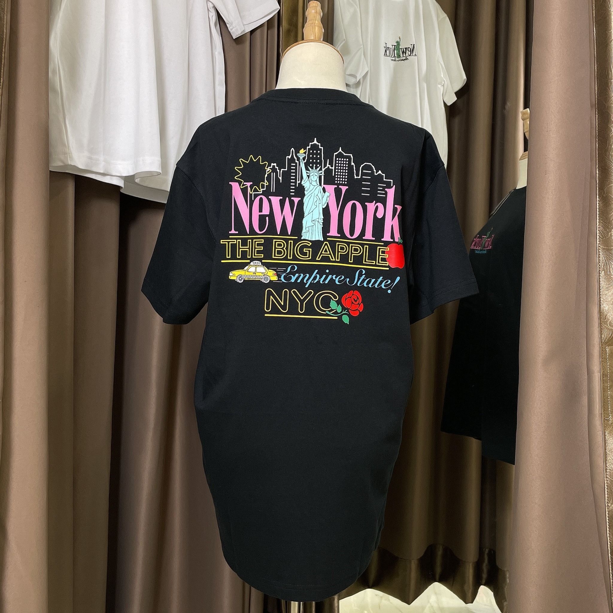 1080 - HÀNG CHÍNH HÃNG - ÁO THUN NEW ERA - NEW YORK LOGOS BLACK SHORT SLEEVES - ĐEN - CODE: 13470979