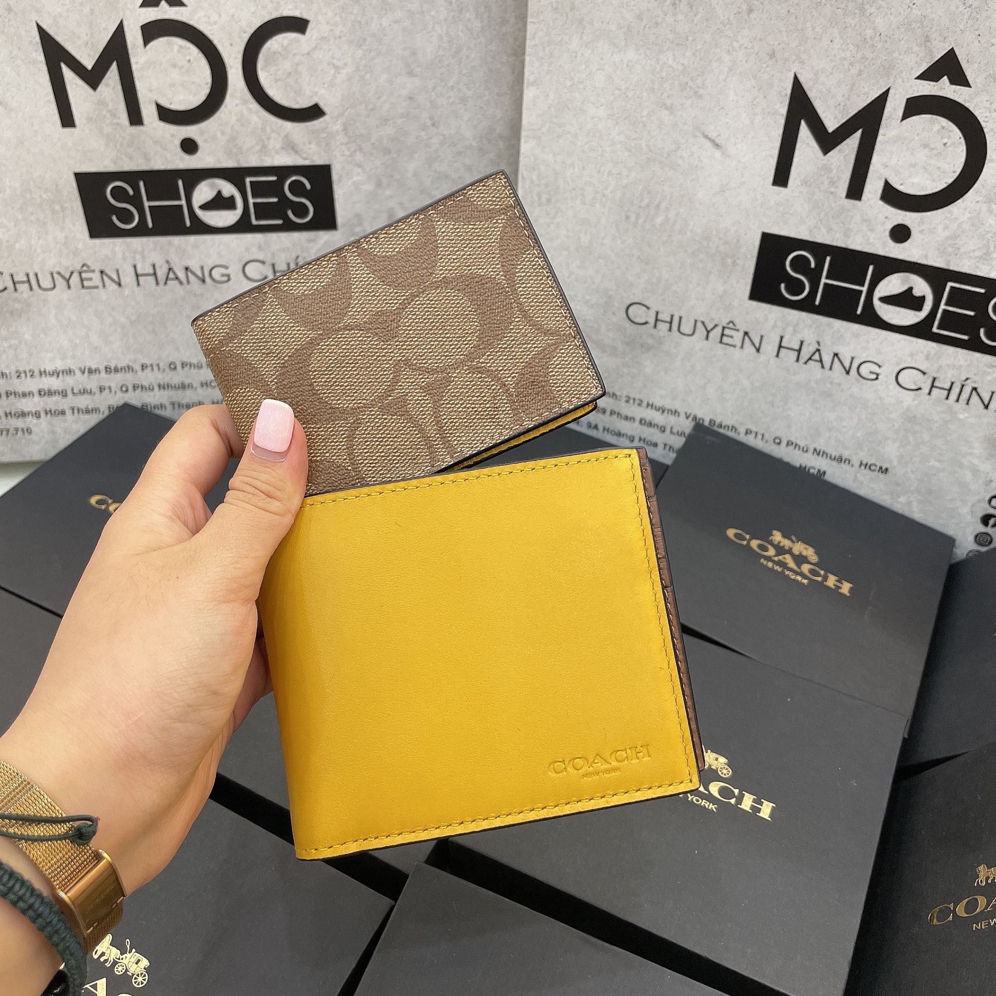 1126 - HÀNG CHÍNH HÃNG - VÍ COACH Nam/Nữ NGẮN 850K - 3 in 1