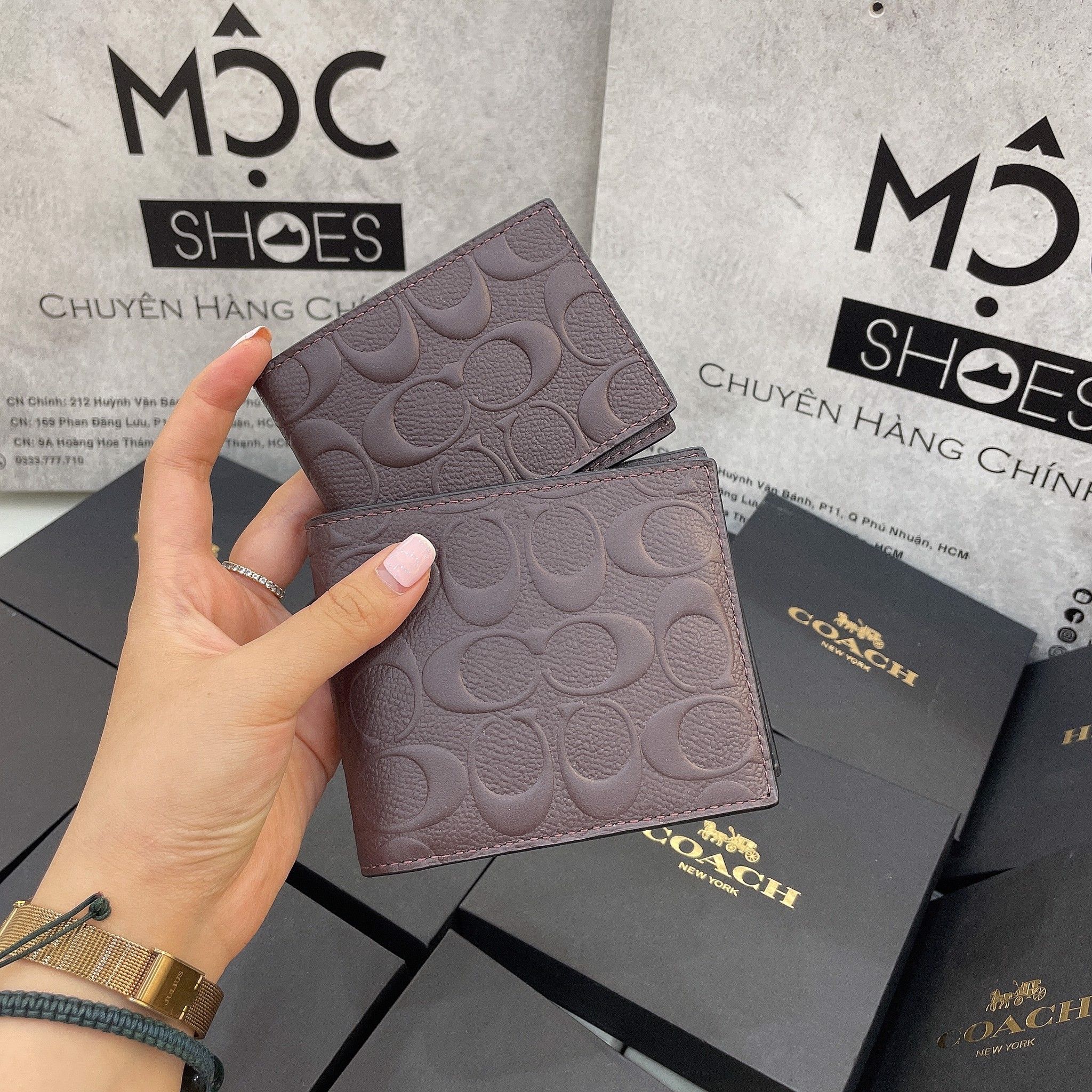 1126 - HÀNG CHÍNH HÃNG - VÍ COACH Nam/Nữ NGẮN 850K - 3 in 1