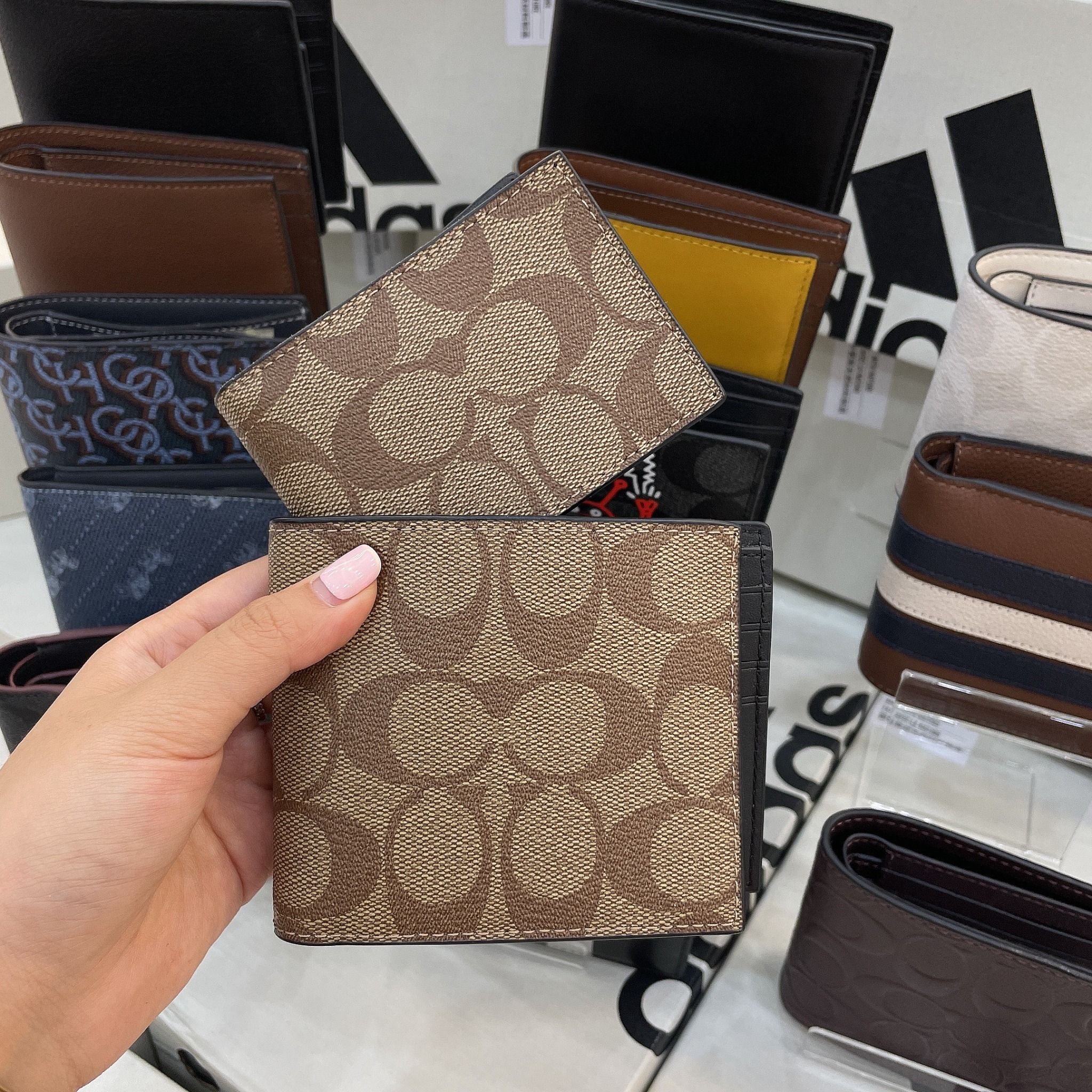 1126 - HÀNG CHÍNH HÃNG - VÍ COACH Nam/Nữ NGẮN 850K - 3 in 1
