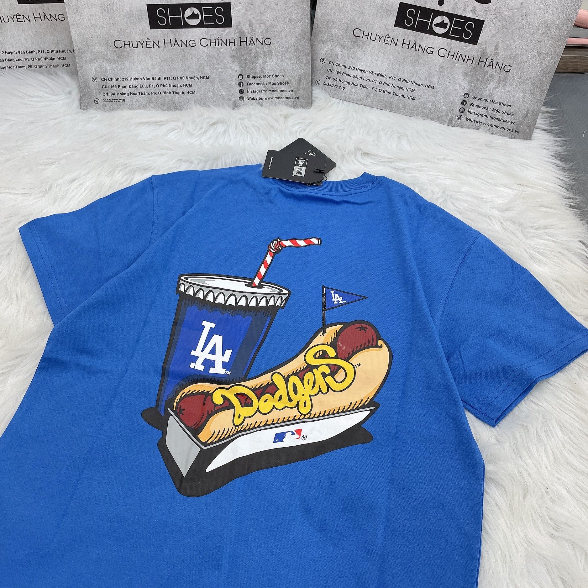1161 - HÀNG CHÍNH HÃNG - ÁO THUN NEW ERA - LA HOTDOG - XANH DƯƠNG - CODE: 12715377