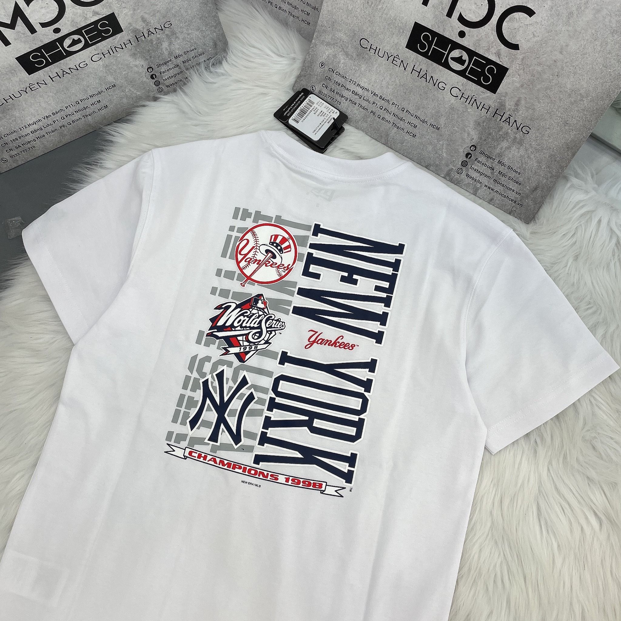 1162 - HÀNG CHÍNH HÃNG - ÁO THUN NEW ERA - NEW YORK YANKEES ESSENTIALS - TRẮNG - CODE: 13527258