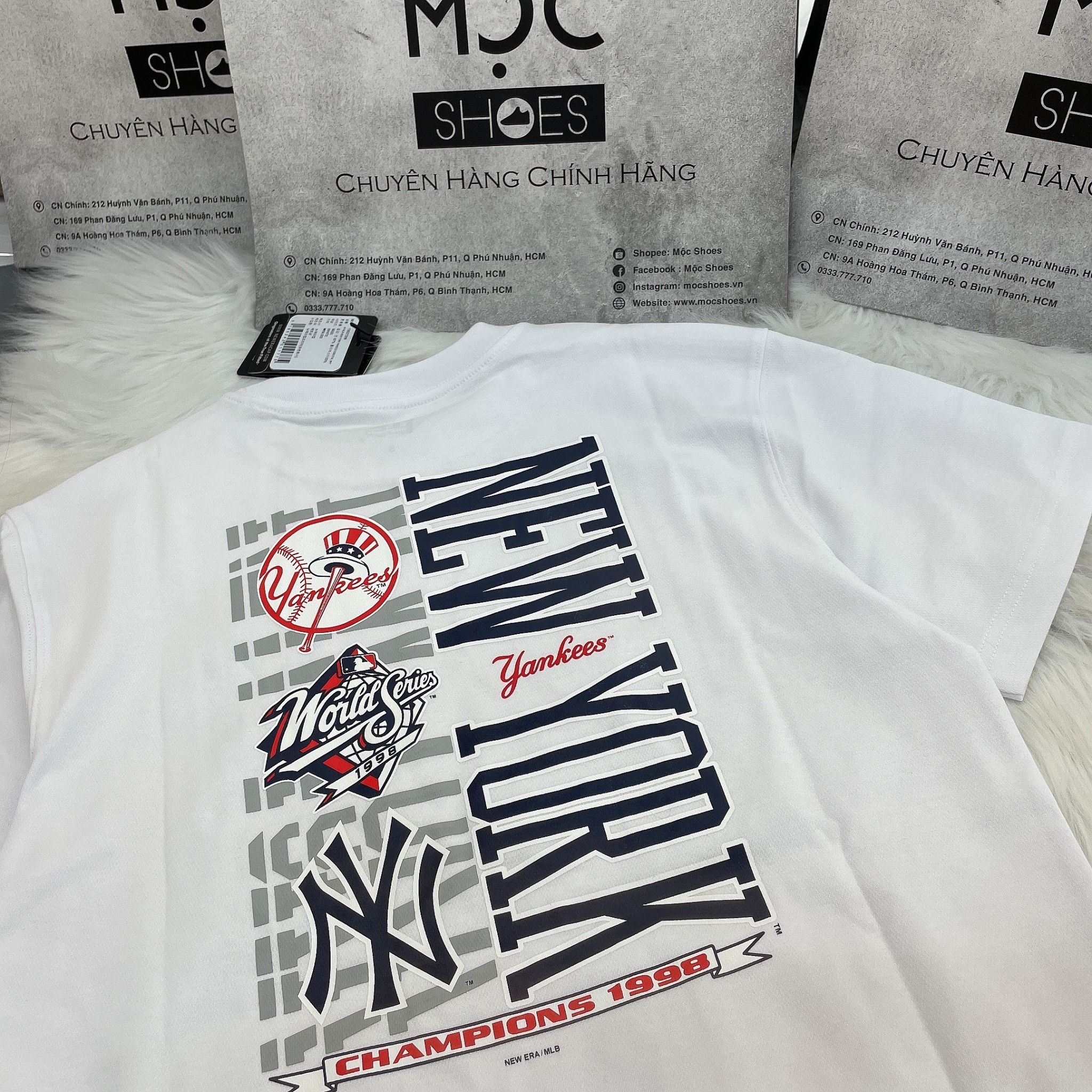 1162 - HÀNG CHÍNH HÃNG - ÁO THUN NEW ERA - NEW YORK YANKEES ESSENTIALS - TRẮNG - CODE: 13527258