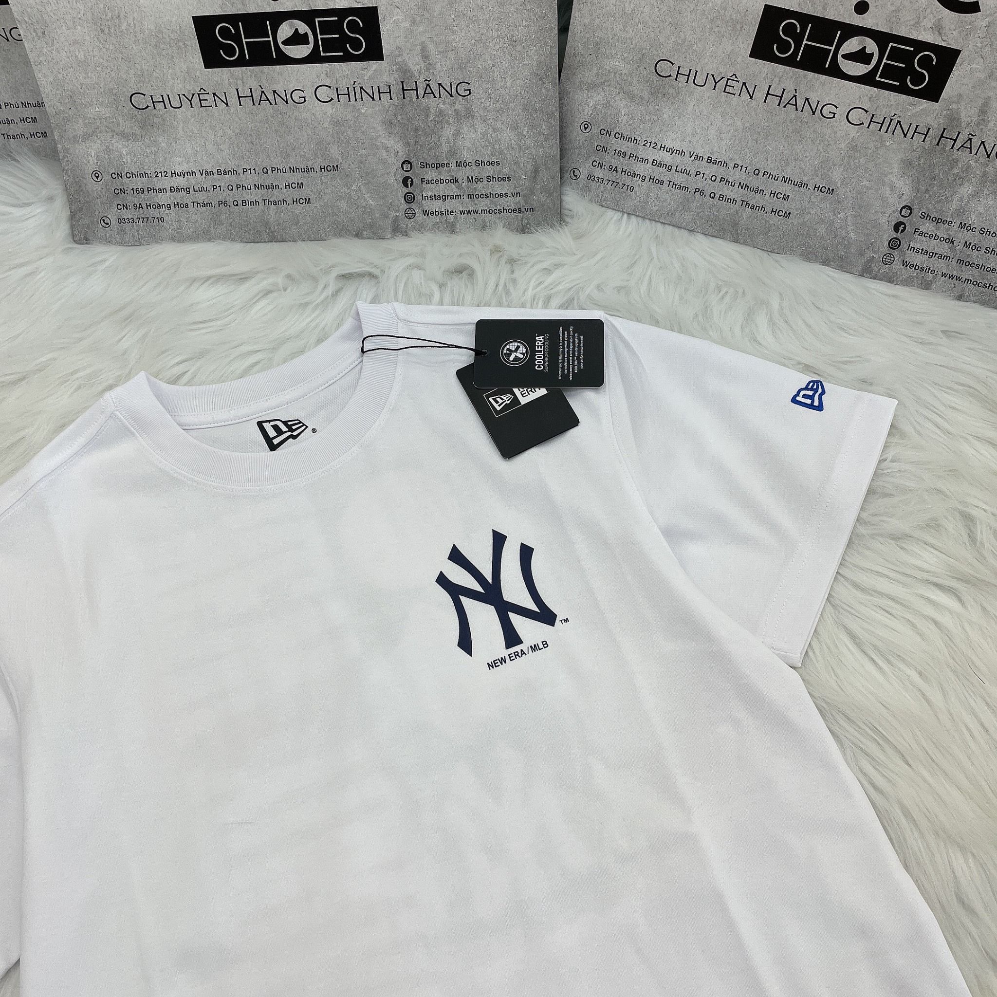 1162 - HÀNG CHÍNH HÃNG - ÁO THUN NEW ERA - NEW YORK YANKEES ESSENTIALS - TRẮNG - CODE: 13527258