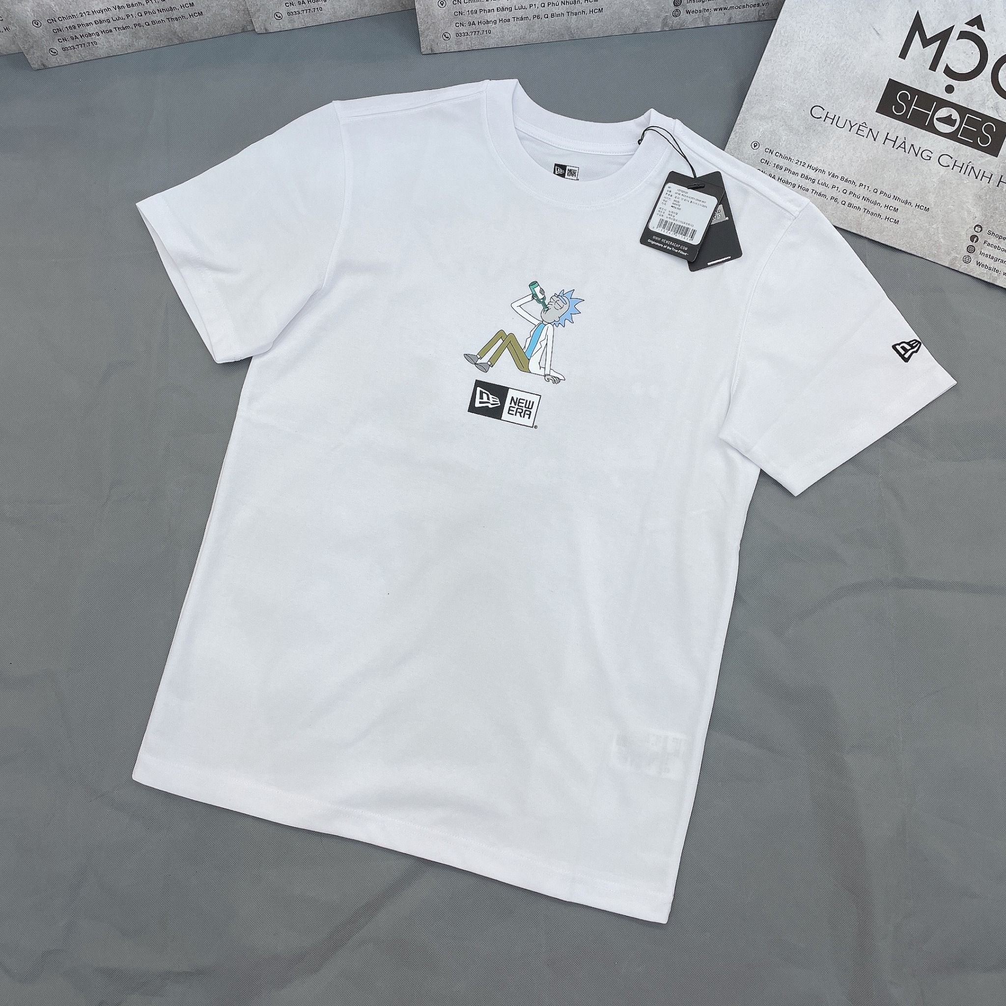 1167 - HÀNG CHÍNH HÃNG - ÁO THUN NEW ERA - RICK AND MORTY DRINK - TRẮNG - CODE: 13702520