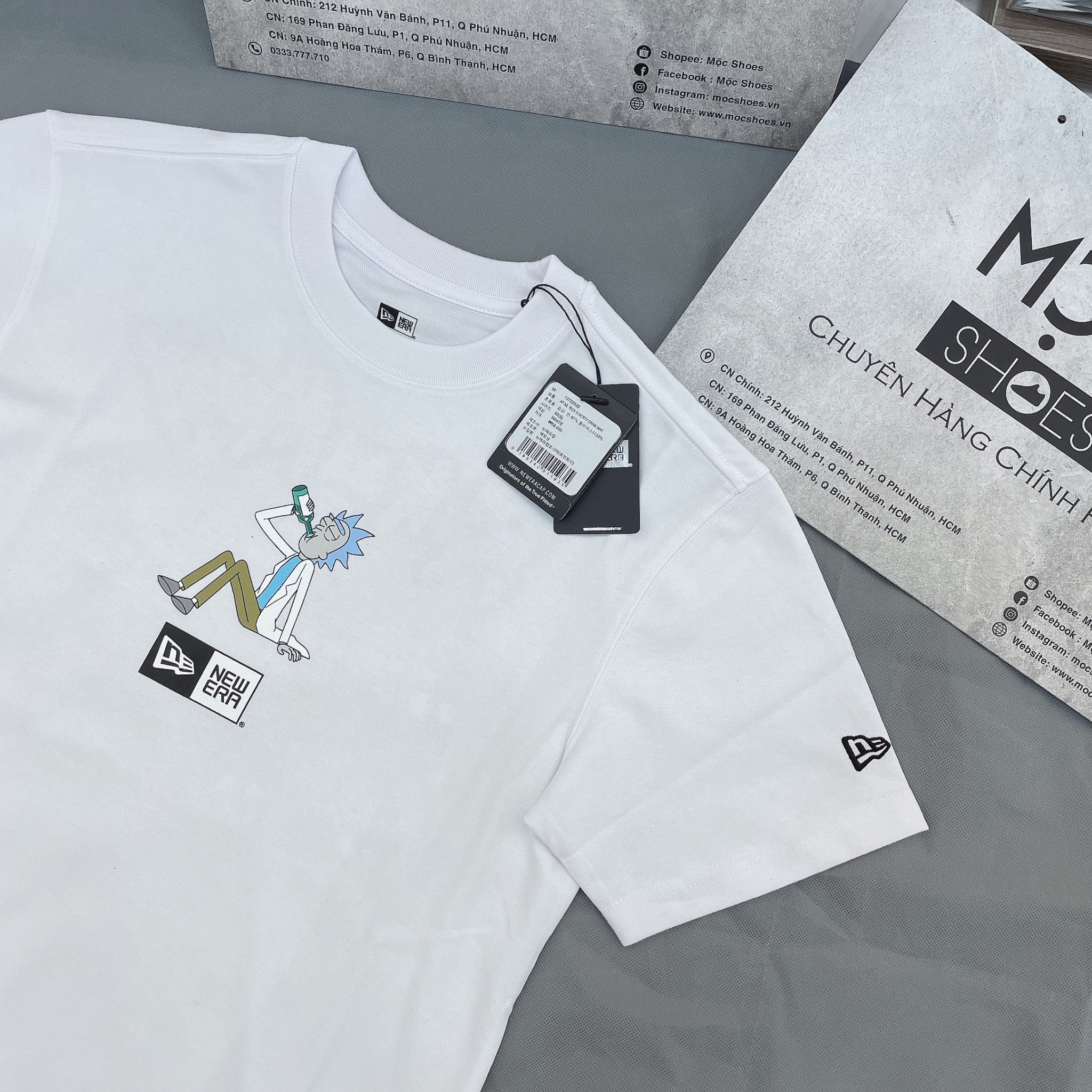 1167 - HÀNG CHÍNH HÃNG - ÁO THUN NEW ERA - RICK AND MORTY DRINK - TRẮNG - CODE: 13702520