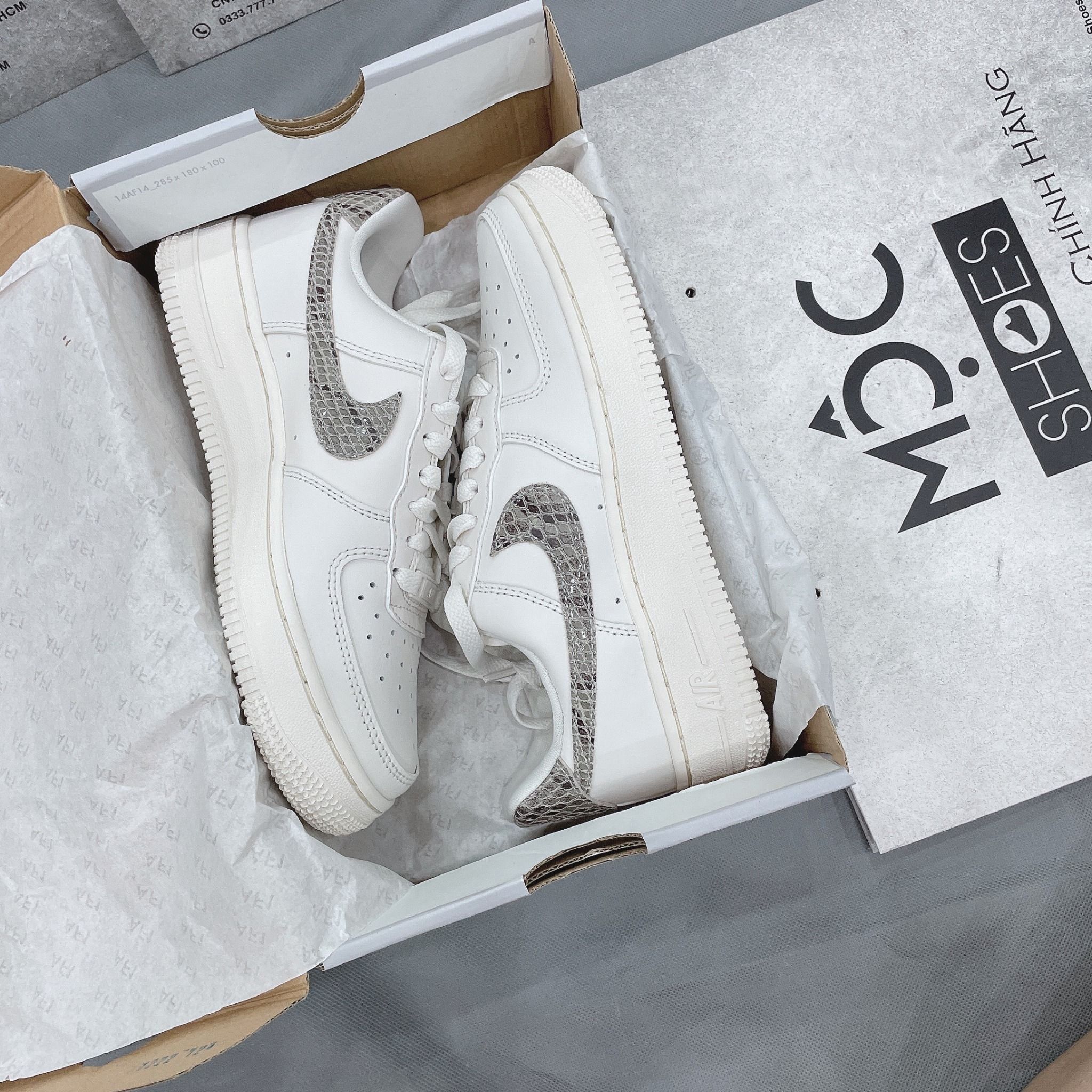 1168 - HÀNG CHÍNH HÃNG - GIÀY NIKE AIR FORCE 1 LOW PHANTOM SNAKESKIN - BEGIE - CODE : DD8959 - 002
