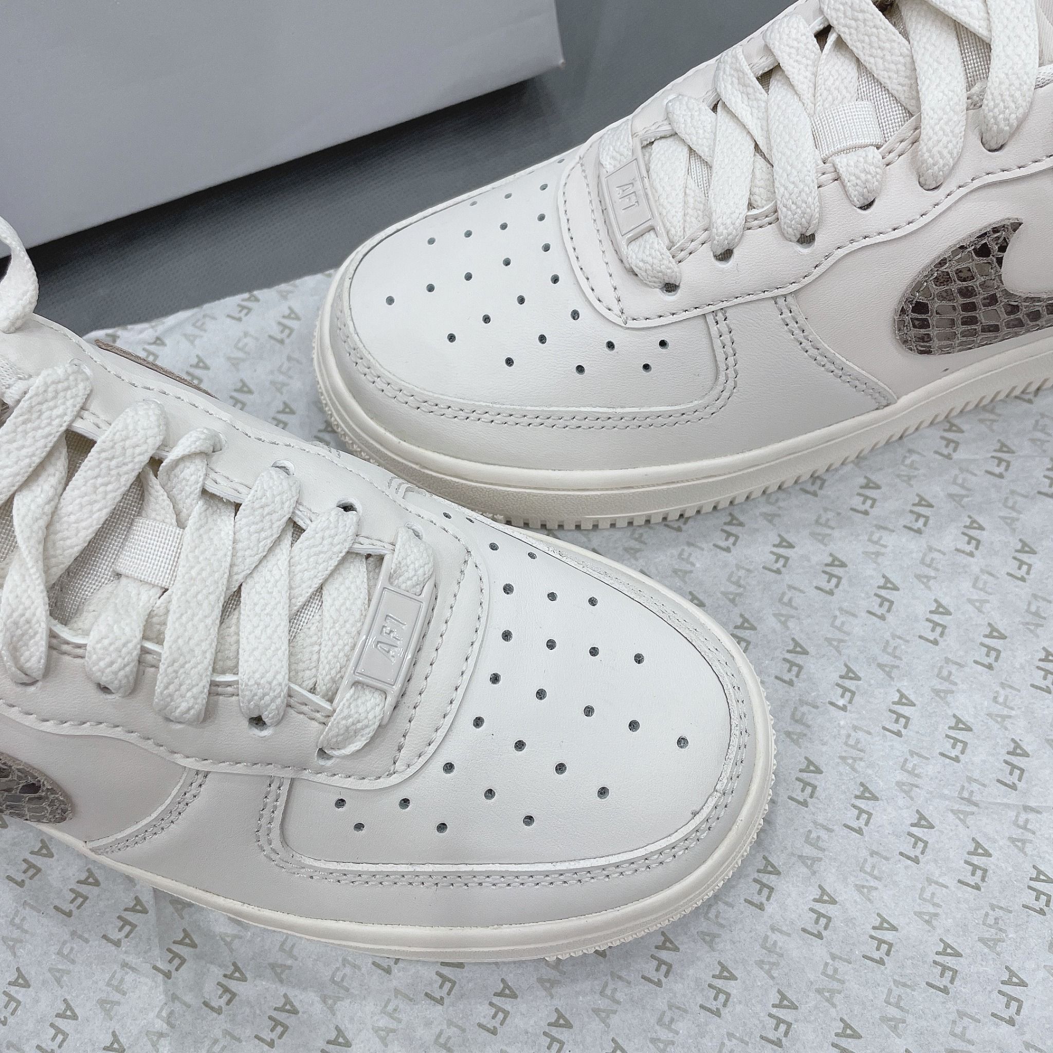 1168 - HÀNG CHÍNH HÃNG - GIÀY NIKE AIR FORCE 1 LOW PHANTOM SNAKESKIN - BEGIE - CODE : DD8959 - 002