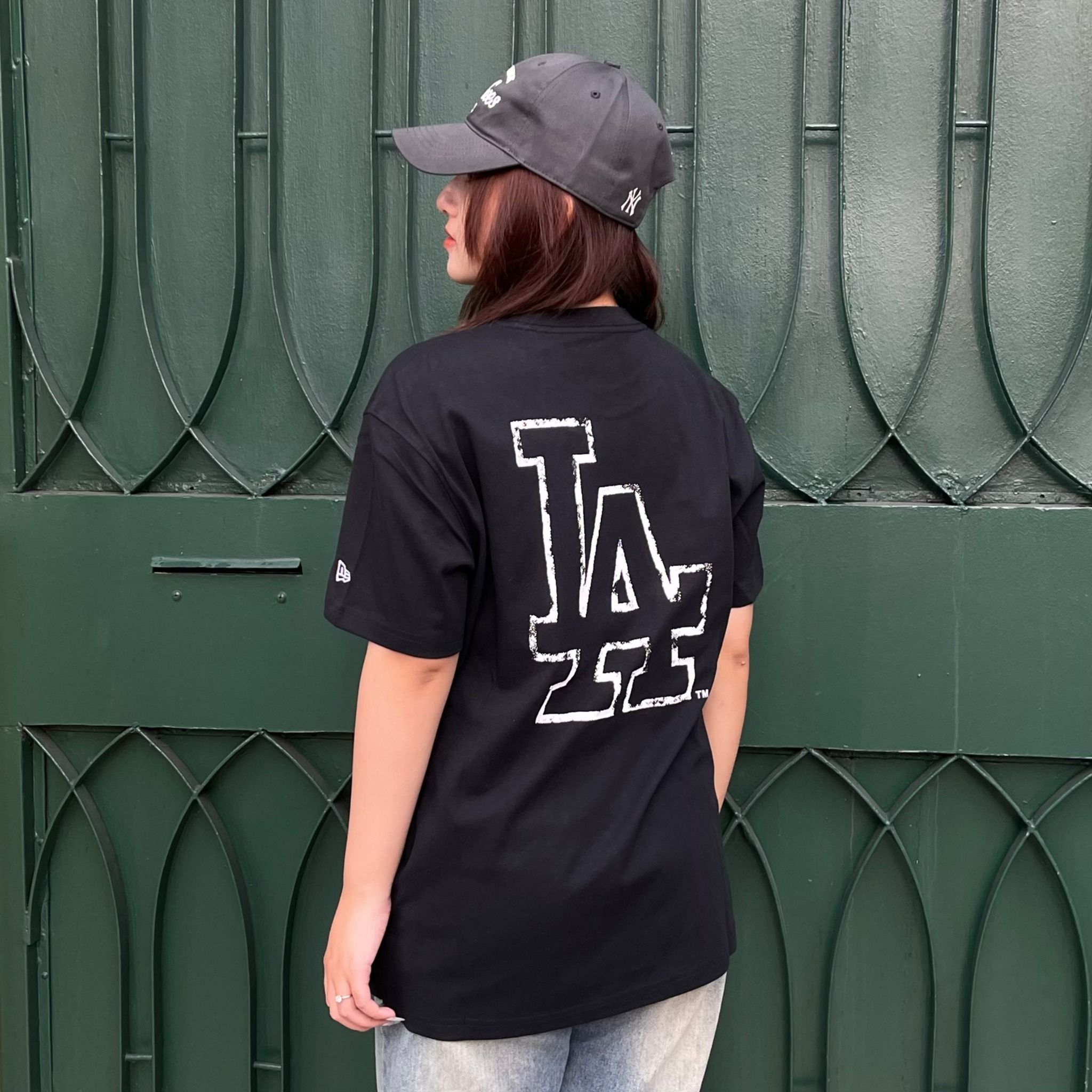 1183 - HÀNG CHÍNH HÃNG - ÁO THUN NEW ERA - PRINTED LOGO LA - ĐEN - CODE : 13565700