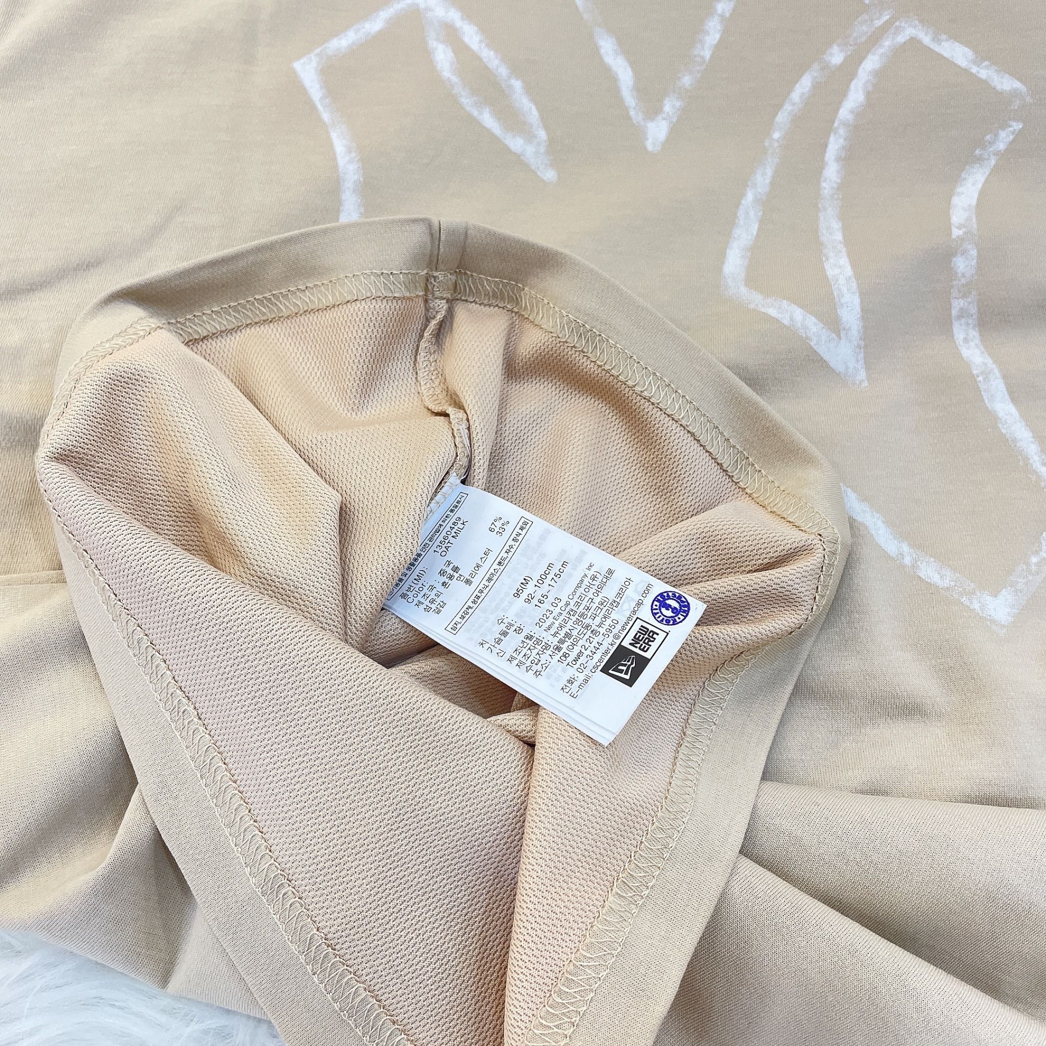 1186 - HÀNG CHÍNH HÃNG - ÁO THUN NEW ERA - PRINTED LOGO NY - BEGIE - CODE : 13560489