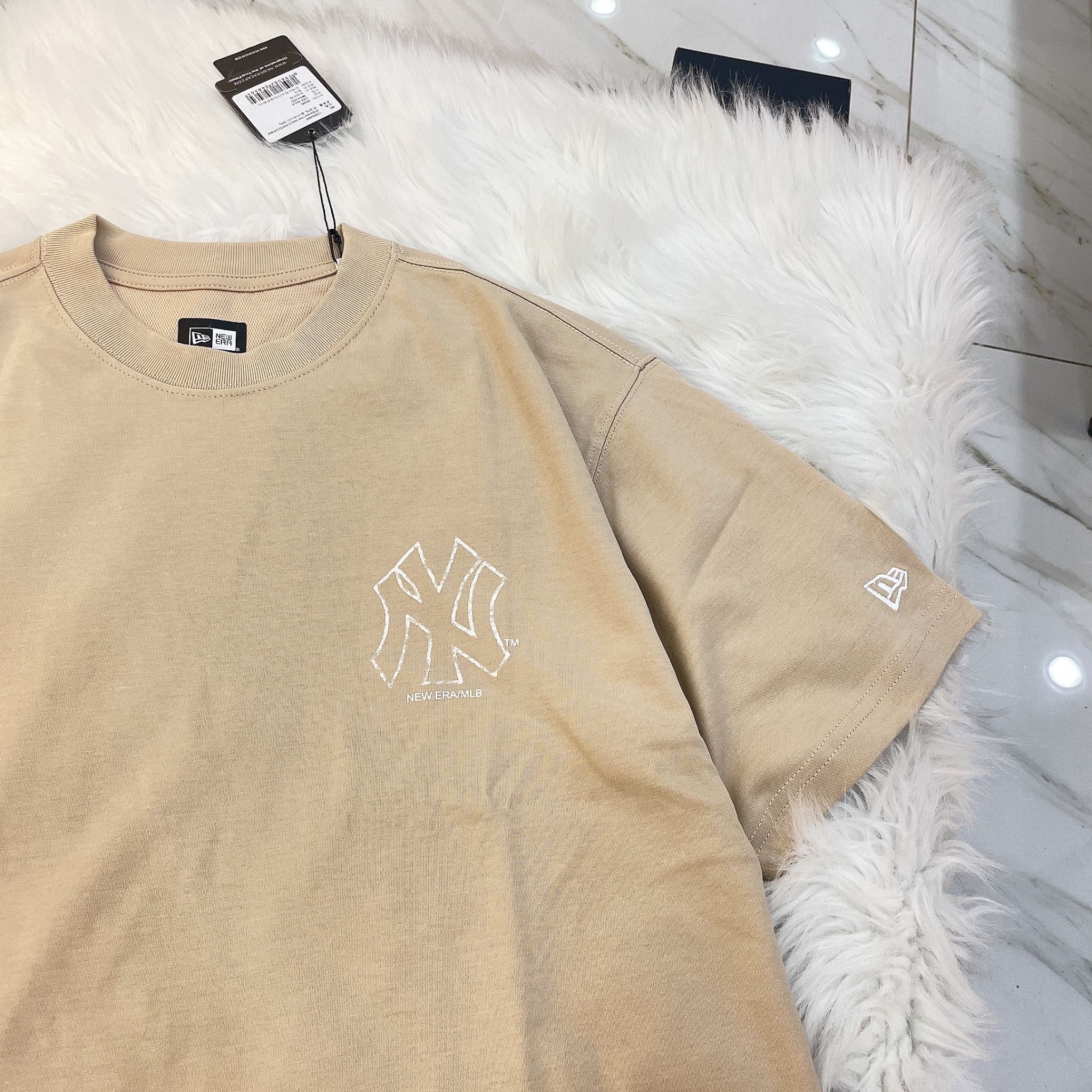 1186 - HÀNG CHÍNH HÃNG - ÁO THUN NEW ERA - PRINTED LOGO NY - BEGIE - CODE : 13560489