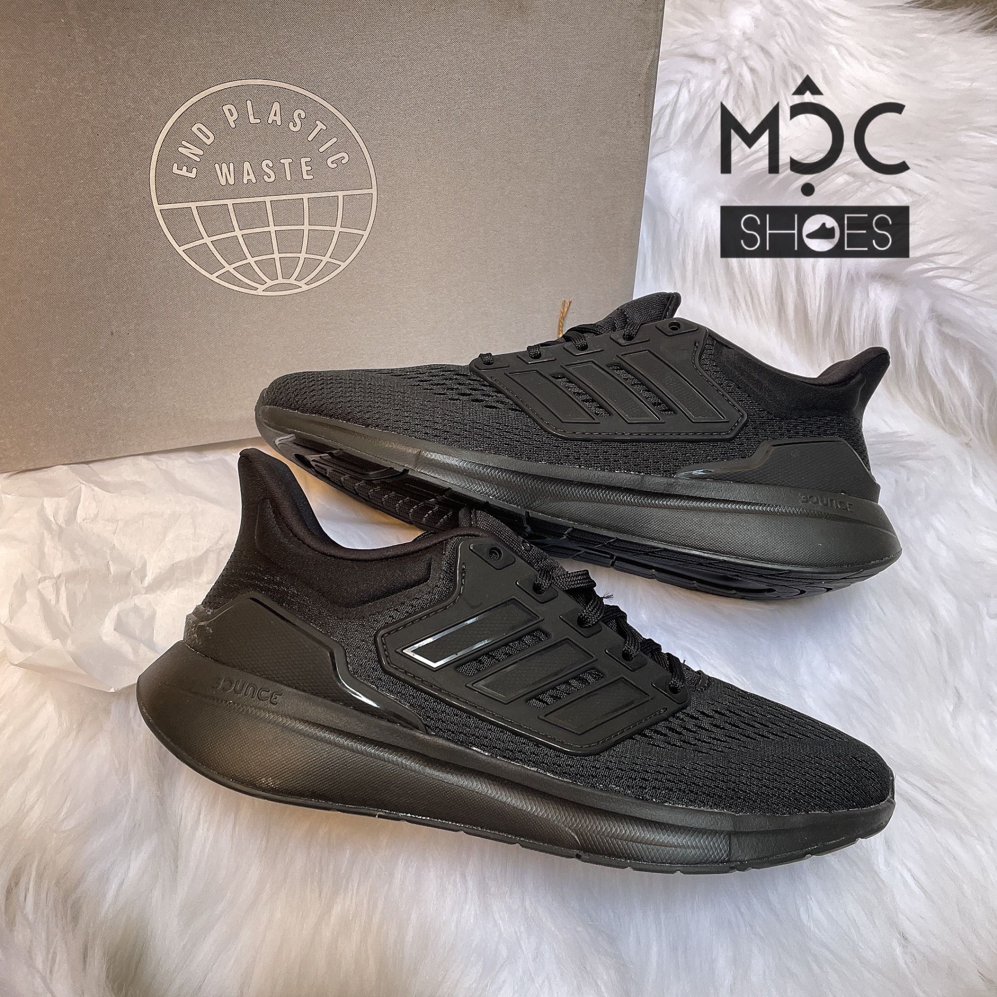 1190 - HÀNG CHÍNH HÃNG - GIÀY THỂ THAO ADIDAS RUNNING EQ21 MÀU ĐEN - *ALL BLACK* - CODE: H00521