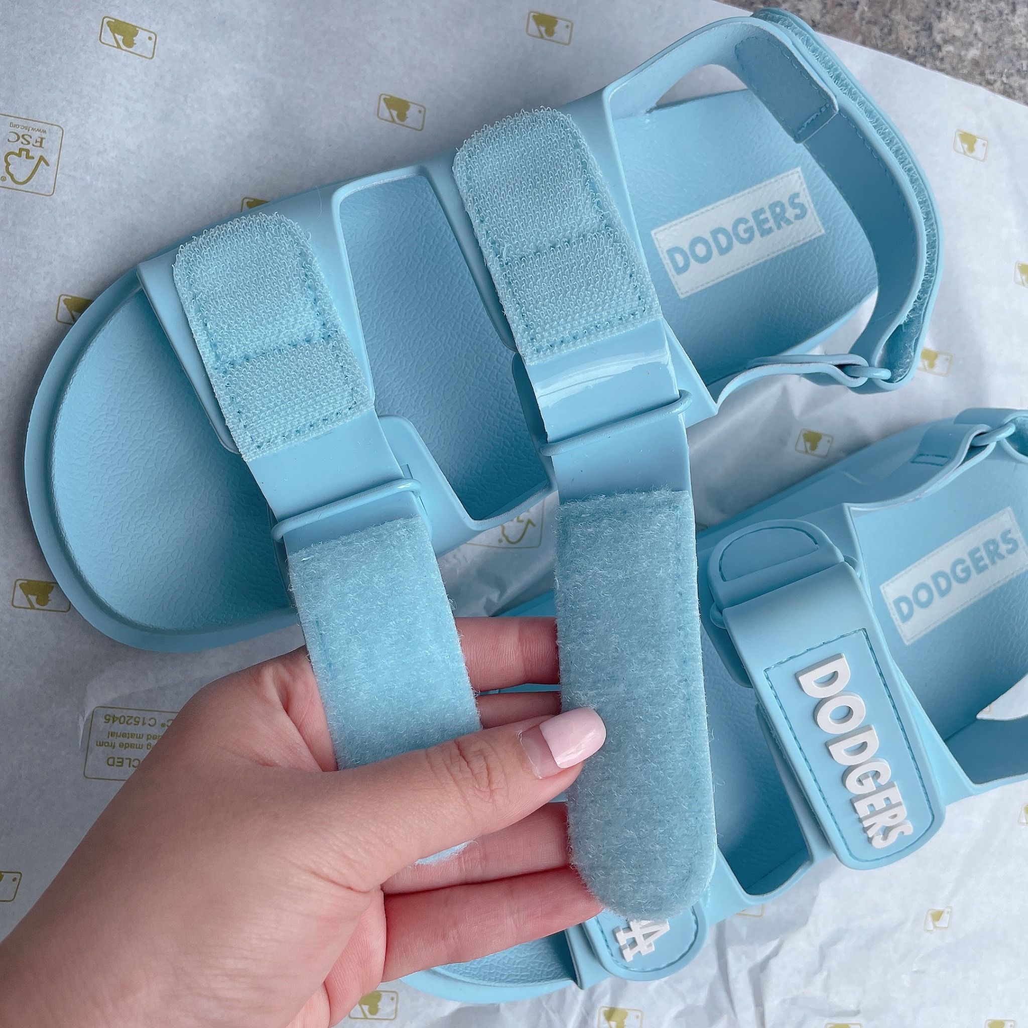 1193 - HÀNG CHÍNH HÃNG - GIÀY SANDAL MLB KID - LOS ANGELES DODGERS - XANH BLUE - CODE : 7ASDB0333-07SBL