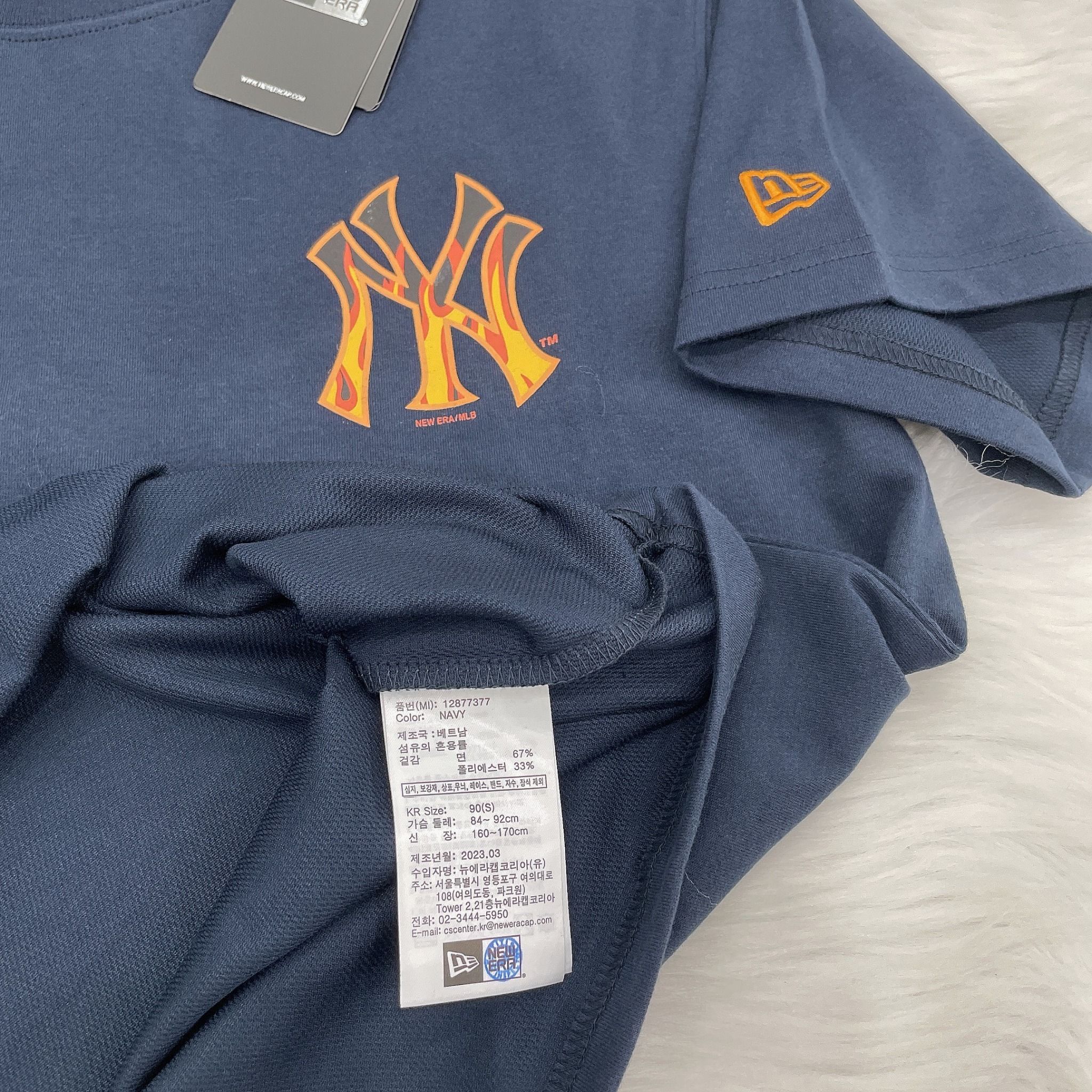 1195 - HÀNG CHÍNH HÃNG - ÁO THUN NEW ERA - NY RỰC LỮA - NAVY - CODE : 12877377