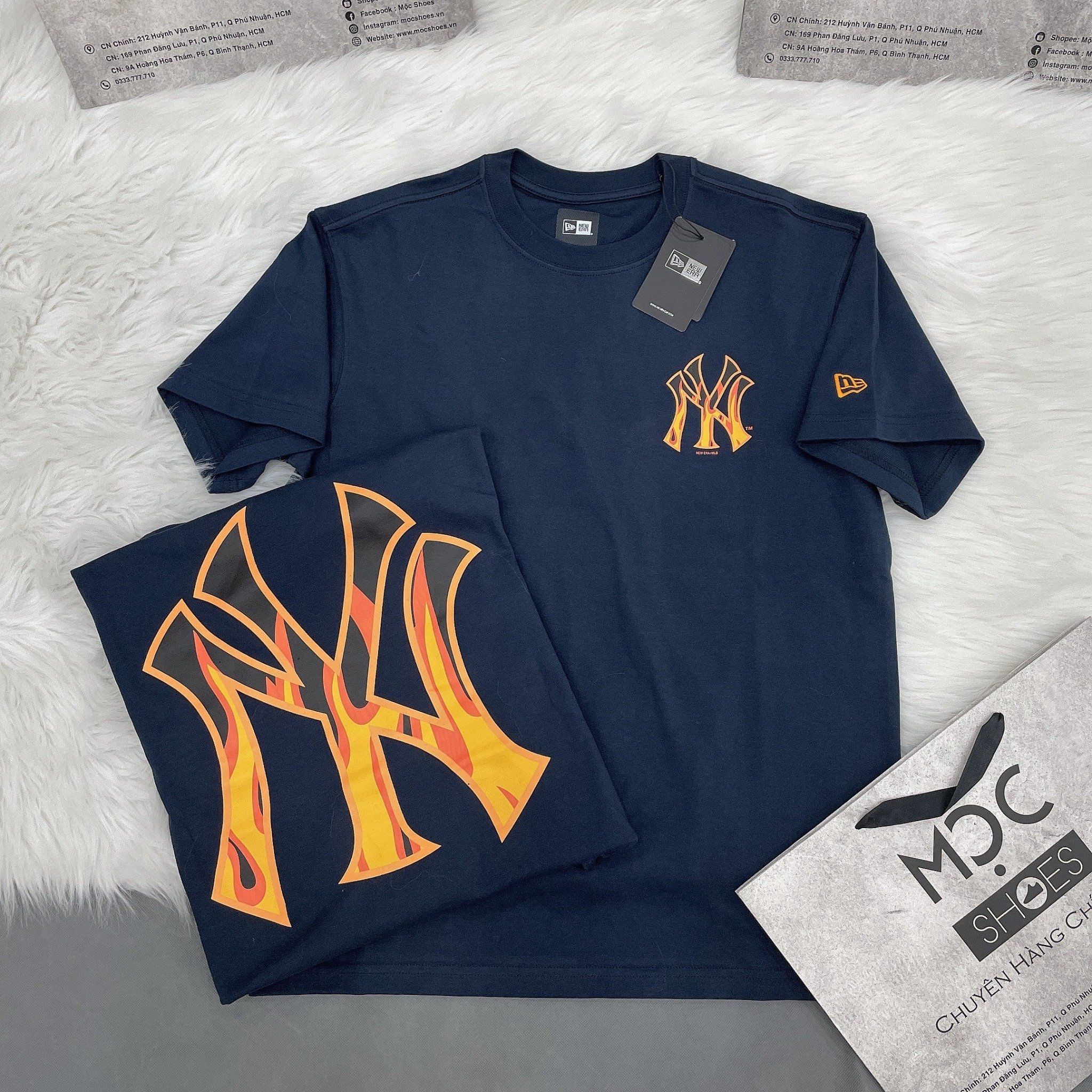 1195 - HÀNG CHÍNH HÃNG - ÁO THUN NEW ERA - NY RỰC LỮA - NAVY - CODE : 12877377
