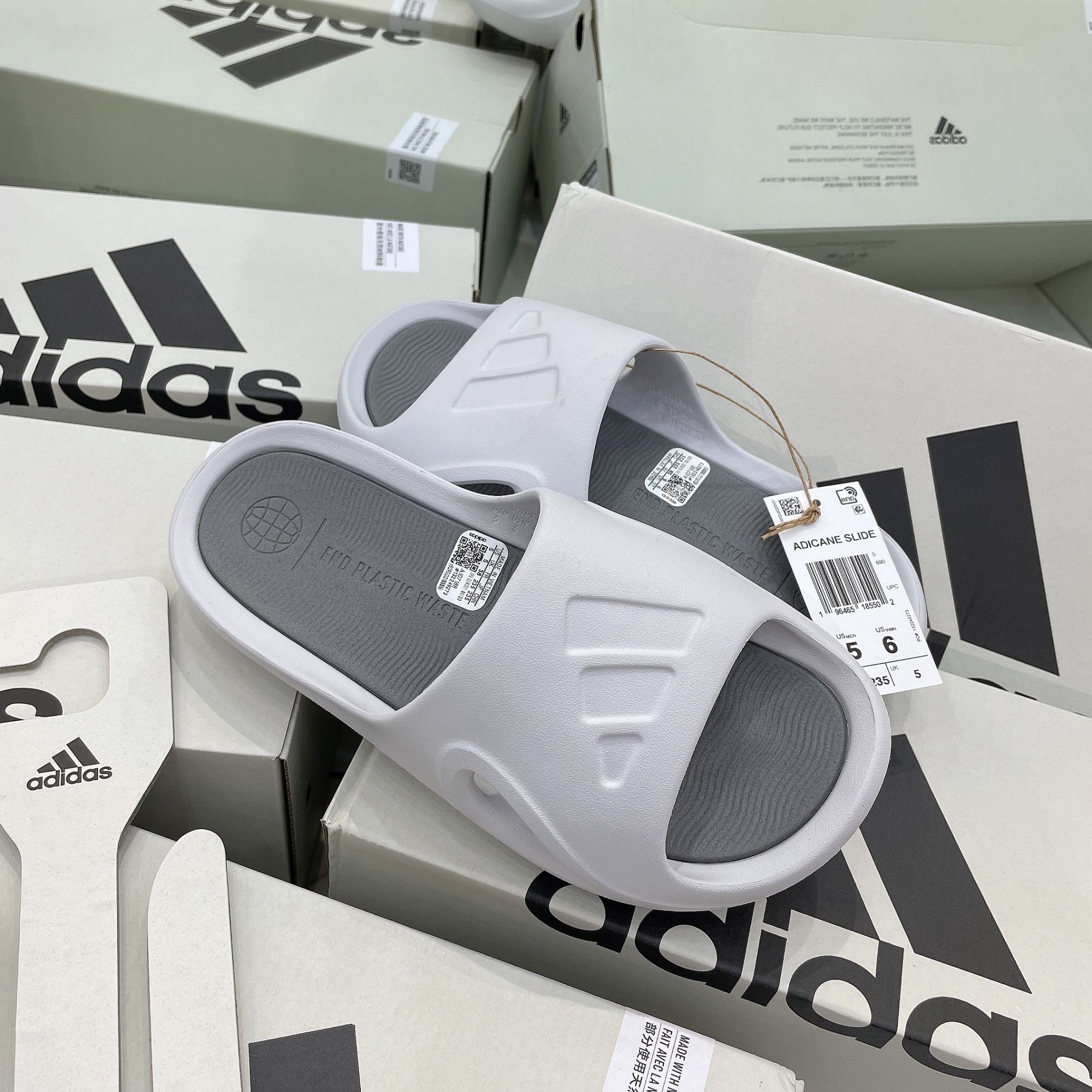  1223 - HÀNG CHÍNH HÃNG - DÉP ADIDAS ADICANE - DASH GREY – CODE : ID7188 