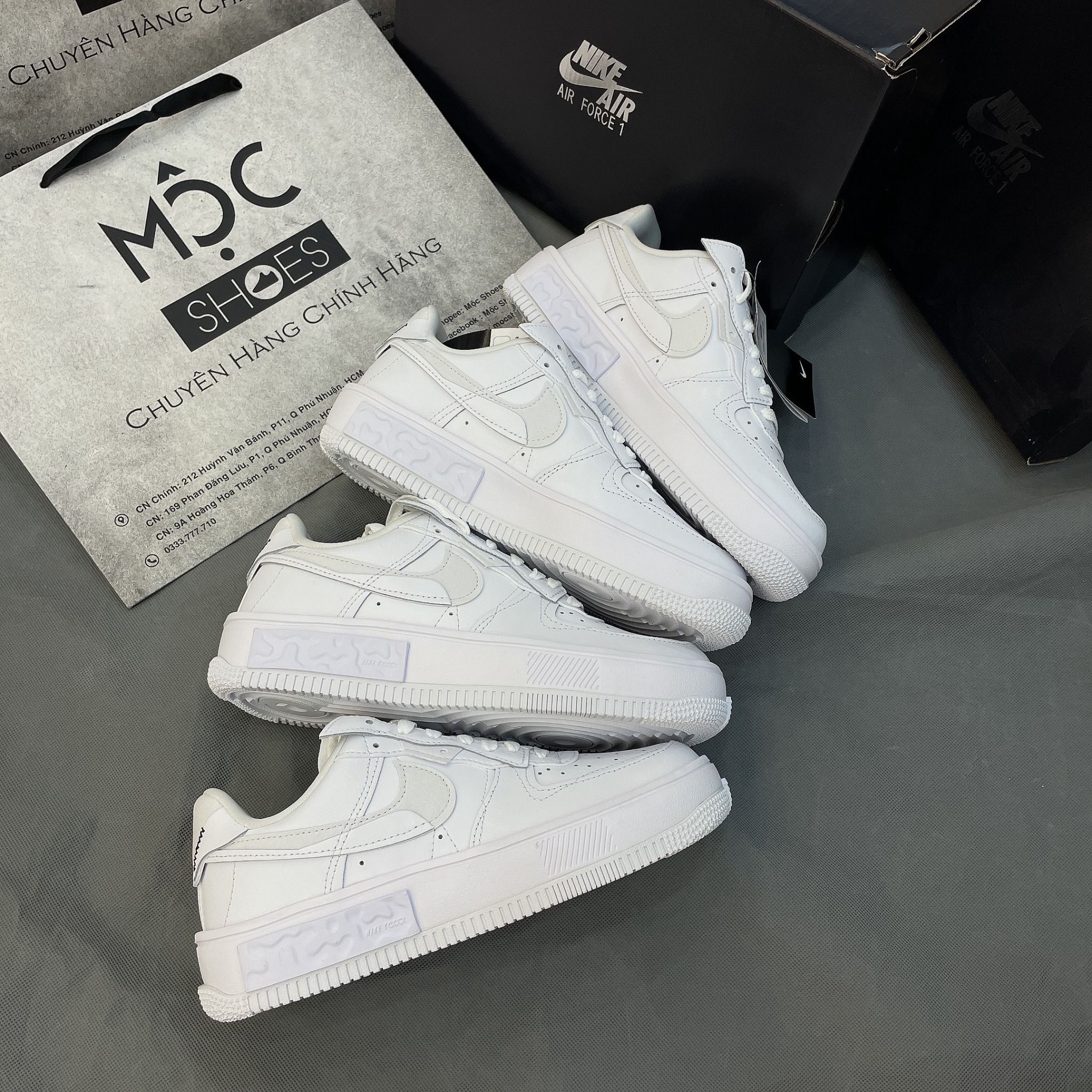 1269 - HÀNG CHÍNH HÃNG - GIÀY NIKE AIR FORCE 1 FONTANKA - TRIPLE WHITE - CODE : DH1290-100