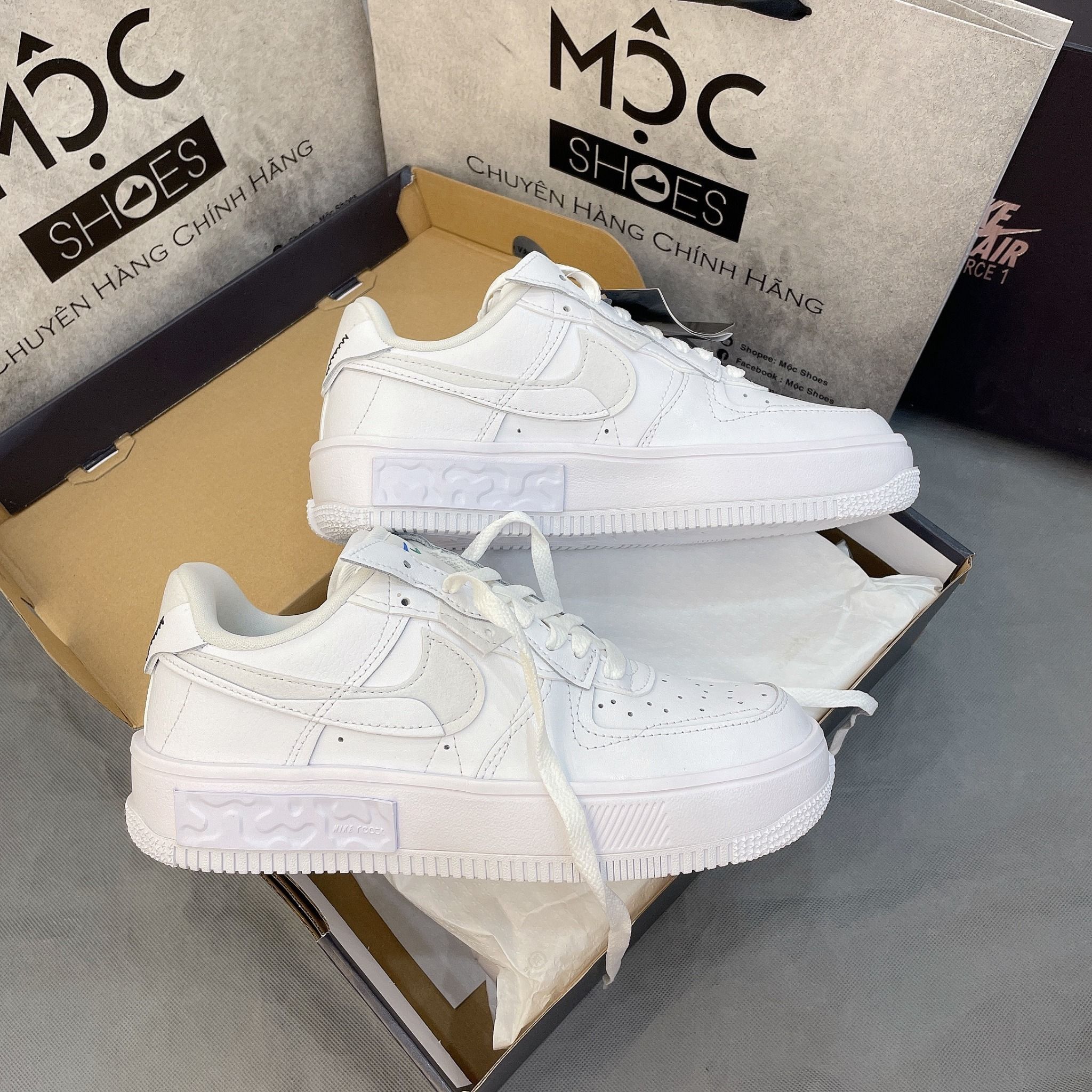 1269 - HÀNG CHÍNH HÃNG - GIÀY NIKE AIR FORCE 1 FONTANKA - TRIPLE WHITE - CODE : DH1290-100