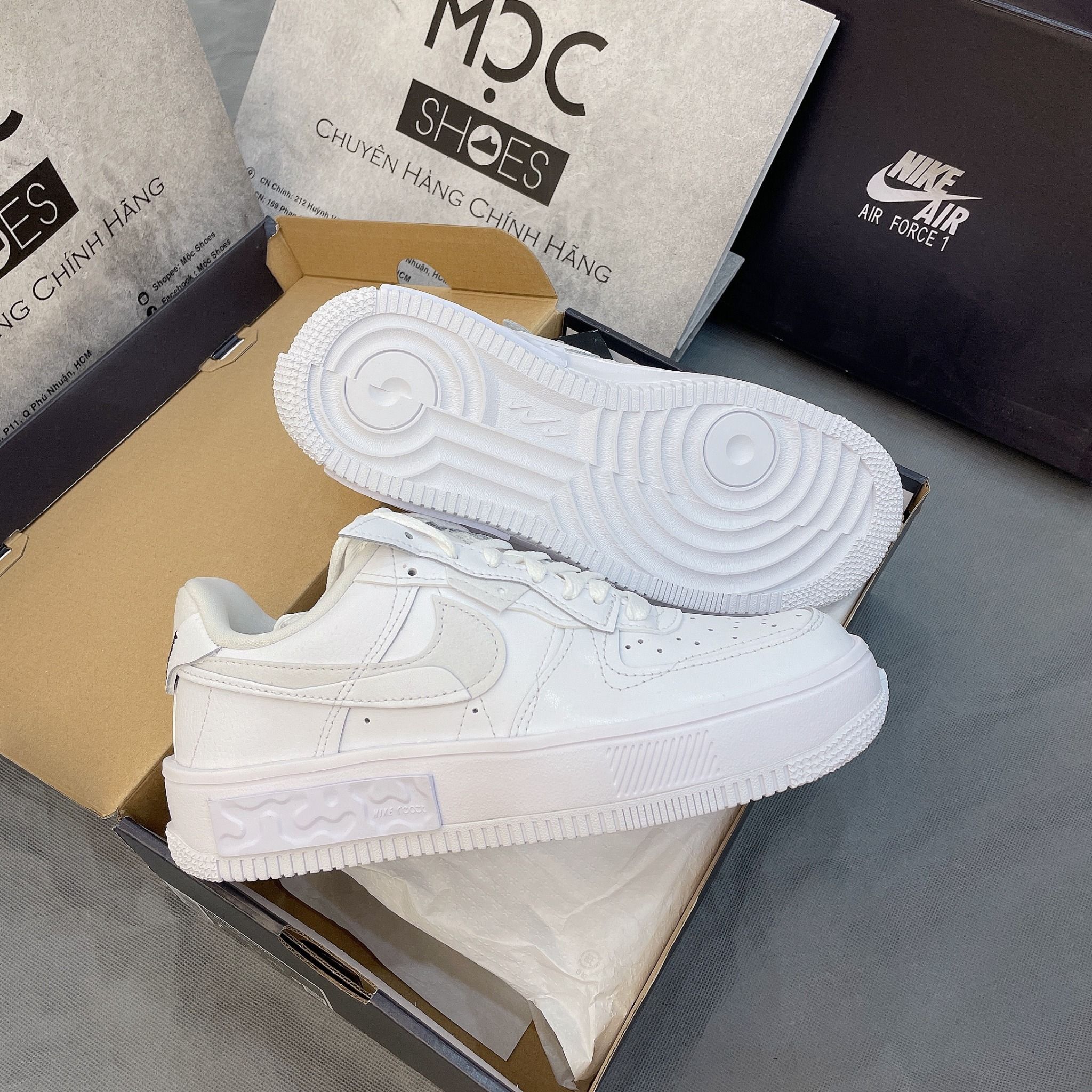 1269 - HÀNG CHÍNH HÃNG - GIÀY NIKE AIR FORCE 1 FONTANKA - TRIPLE WHITE - CODE : DH1290-100