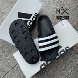  [SALE 750K] 1294 - HÀNG CHÍNH HÃNG - DÉP ADIDAS 22 - BẬC THANG * ĐEN SỌC TRẮNG * 