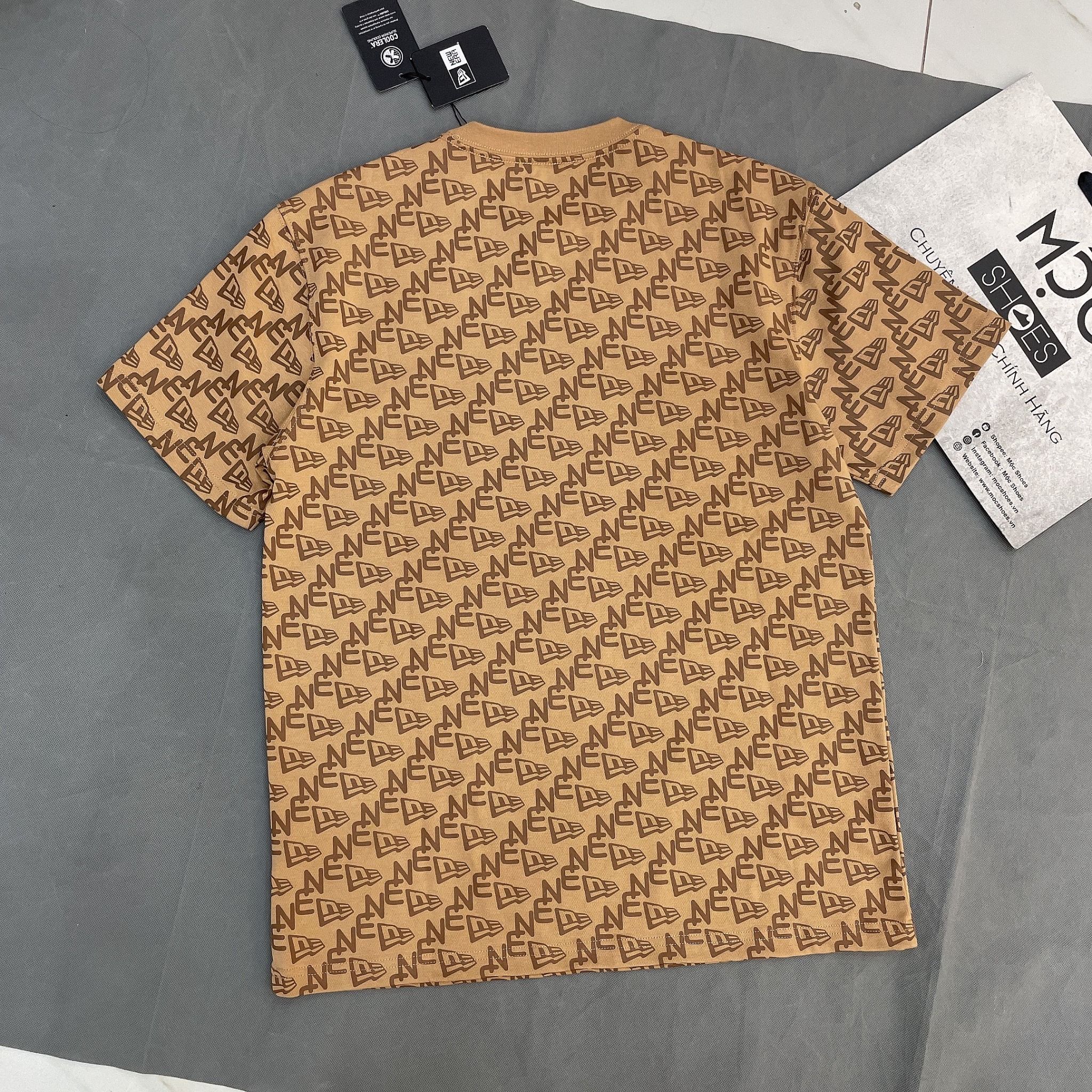 1310 - HÀNG CHÍNH HÃNG - ÁO THUN NEW ERA - FULL LOGO NE - NÂU - CODE : 13350820