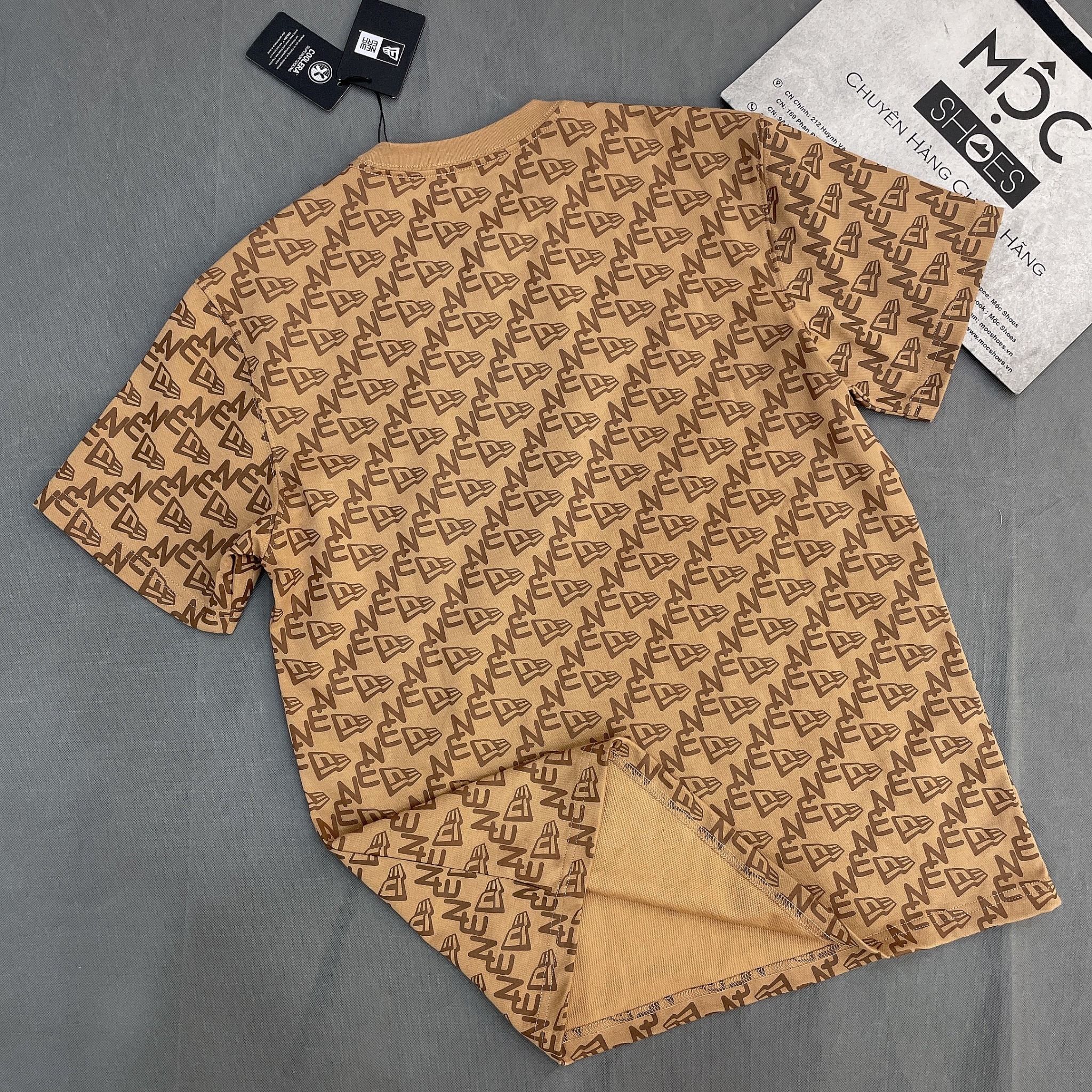 1310 - HÀNG CHÍNH HÃNG - ÁO THUN NEW ERA - FULL LOGO NE - NÂU - CODE : 13350820