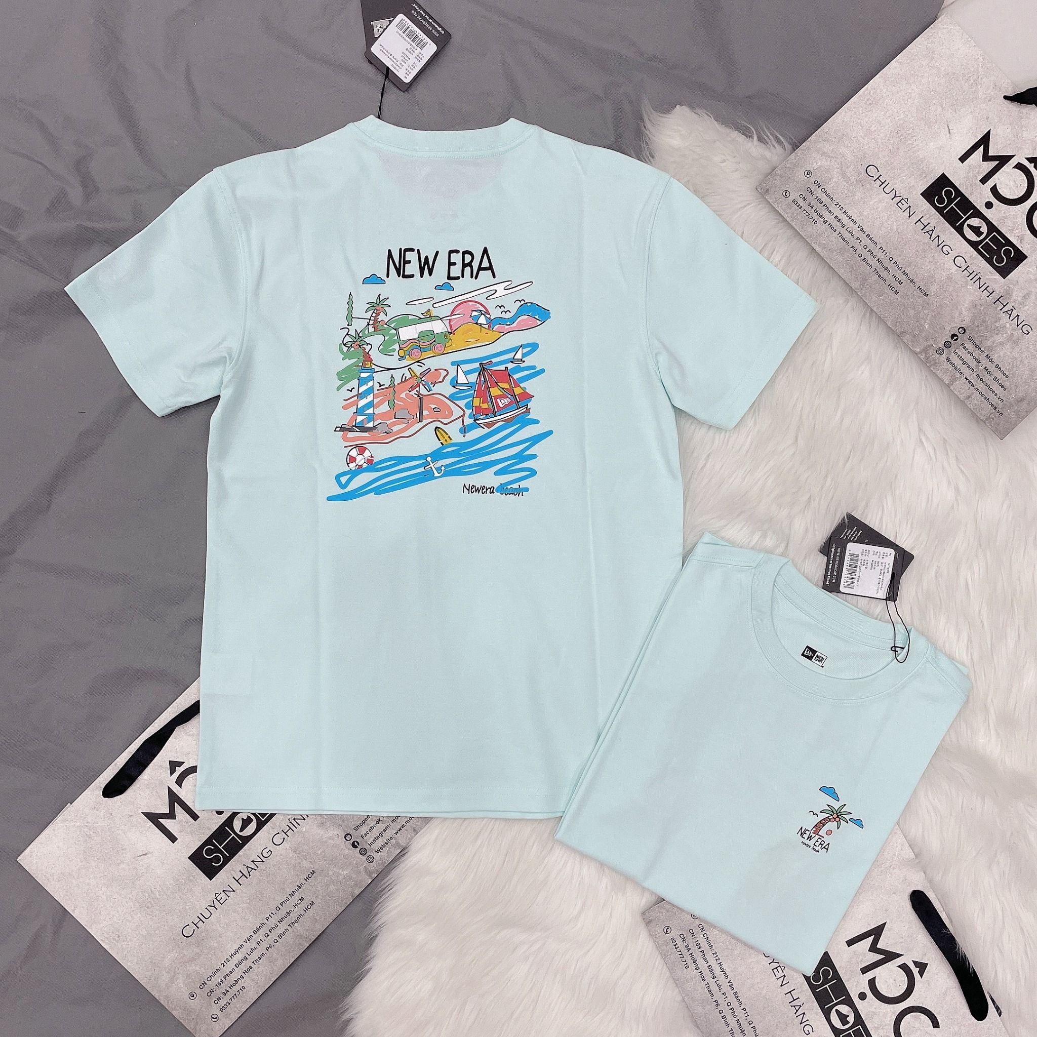 1339 - HÀNG CHÍNH HÃNG - ÁO THUN NEW ERA - CÂY DỪA - MINT - CODE: 13718785